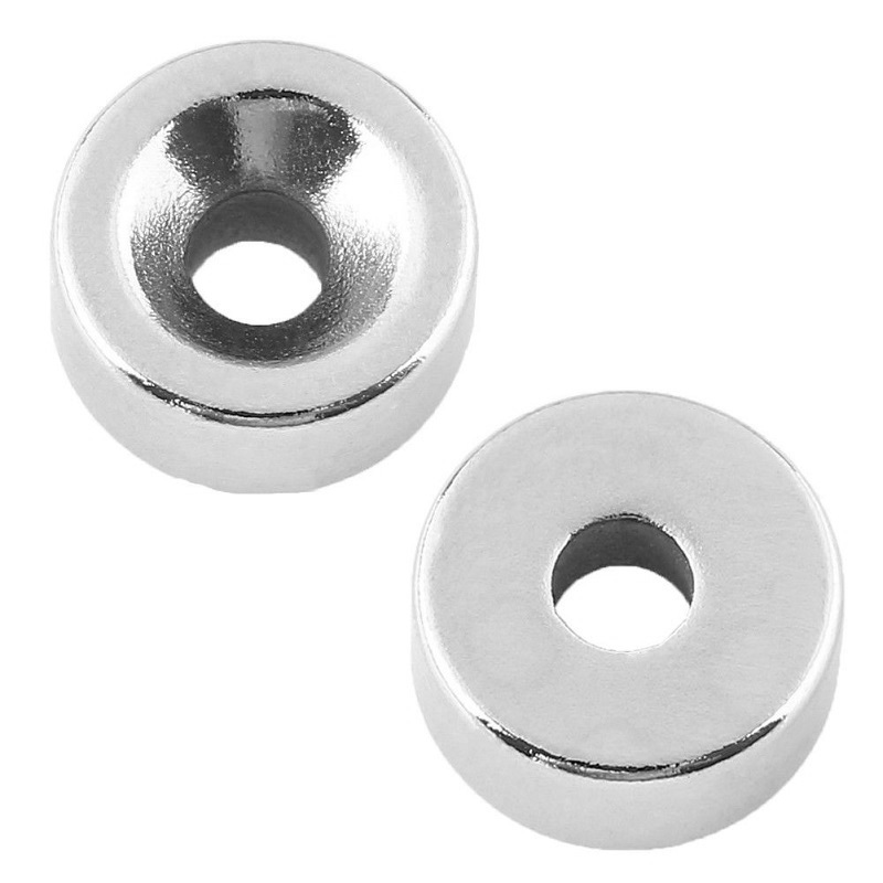 Изображение товара Набор из 6 неодимовых магнитов Rexant 72-3601 10x3 мм с зенковкой