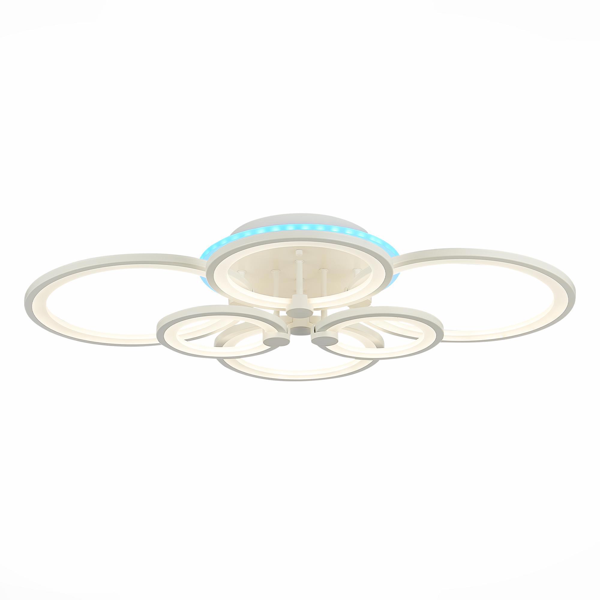 Изображение товара Люстра потолочная светодиодная ALMA LIGHT ALC00072WH-RGB-LED.6x168W 26 м² изменение цвета RGB цвет белый