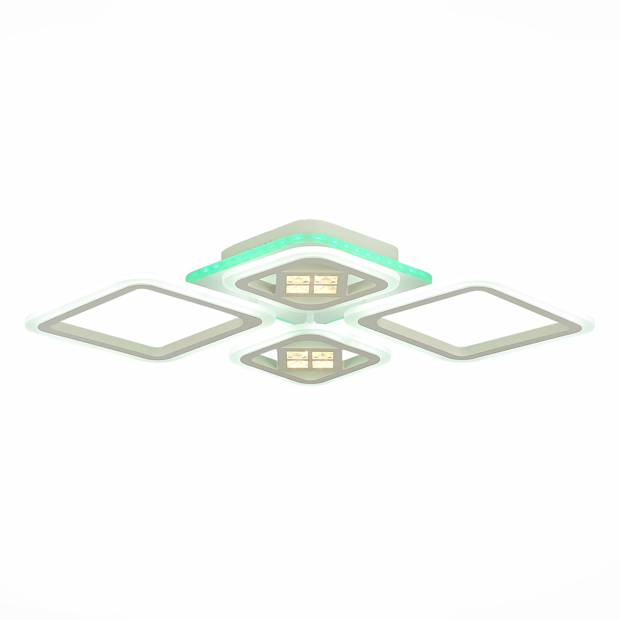 Изображение товара Люстра потолочная светодиодная ALMA LIGHT ALC00180WH-RGB-LED.4x112W 18 м² изменение цвета RGB цвет белый