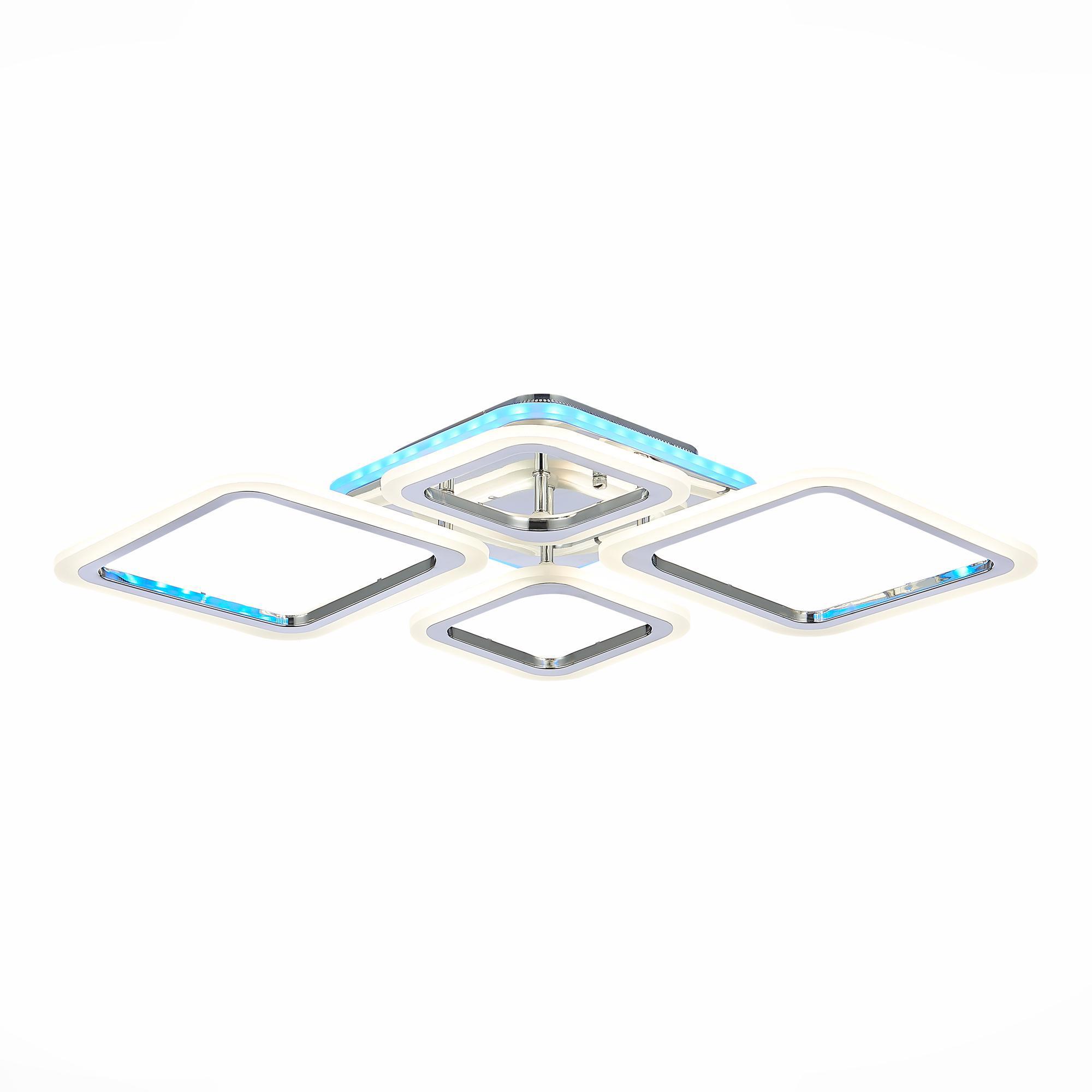 Изображение товара Люстра потолочная светодиодная ALMA LIGHT ALC00084CH-3000-6000K-LED.4x88W 14 м² изменение оттенков белого цвет серый серебристый