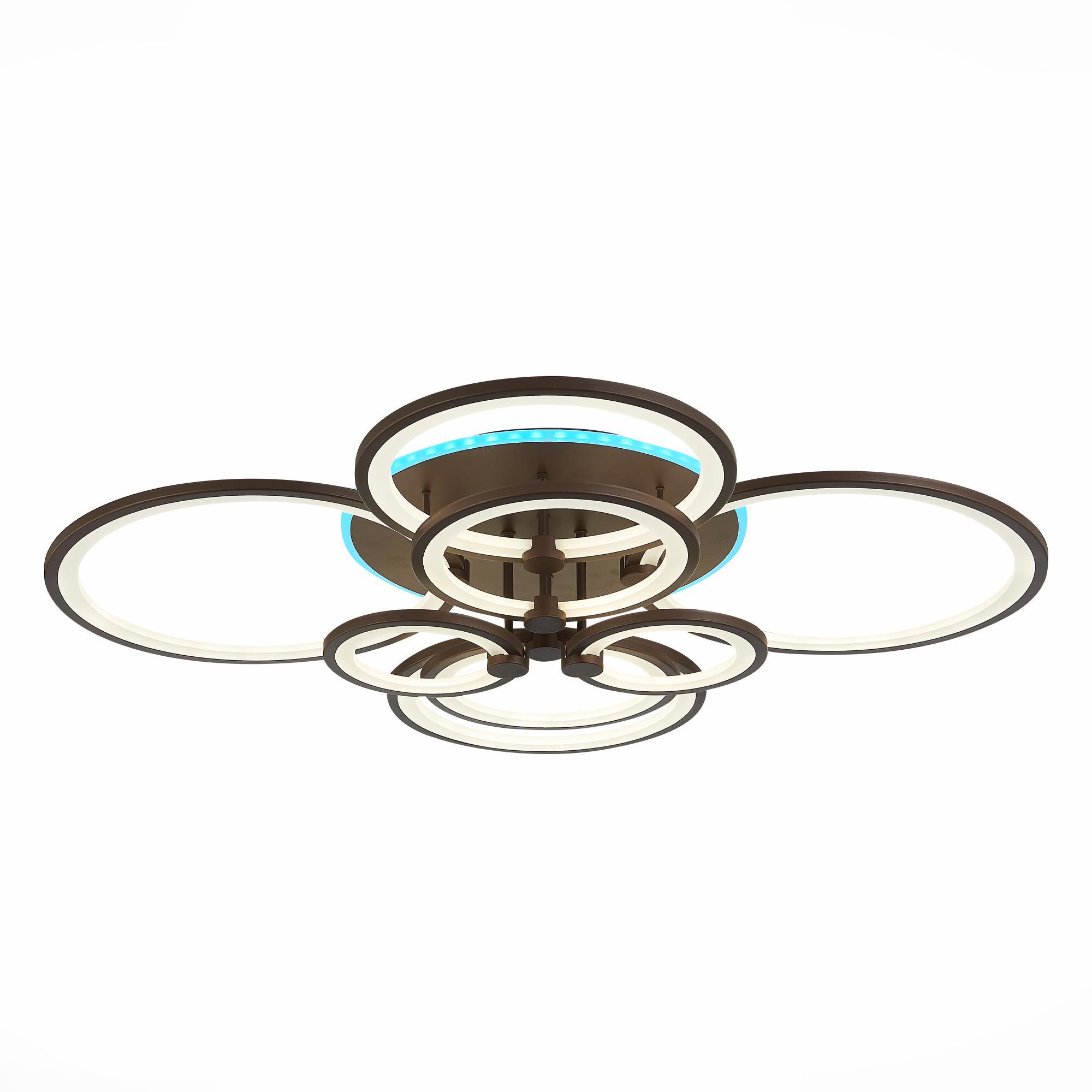 Изображение товара Люстра потолочная светодиодная ALMA LIGHT ALC00075BN-RGB-LED.8x256W 36 м² изменение цвета RGB цвет коричневый