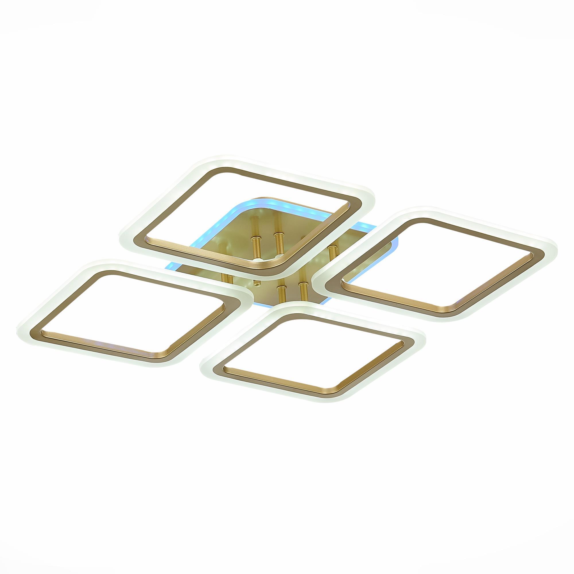 Изображение товара Люстра потолочная светодиодная ALMA LIGHT ALC00083GD-RGB-LED 4x112W с изменением цвета
