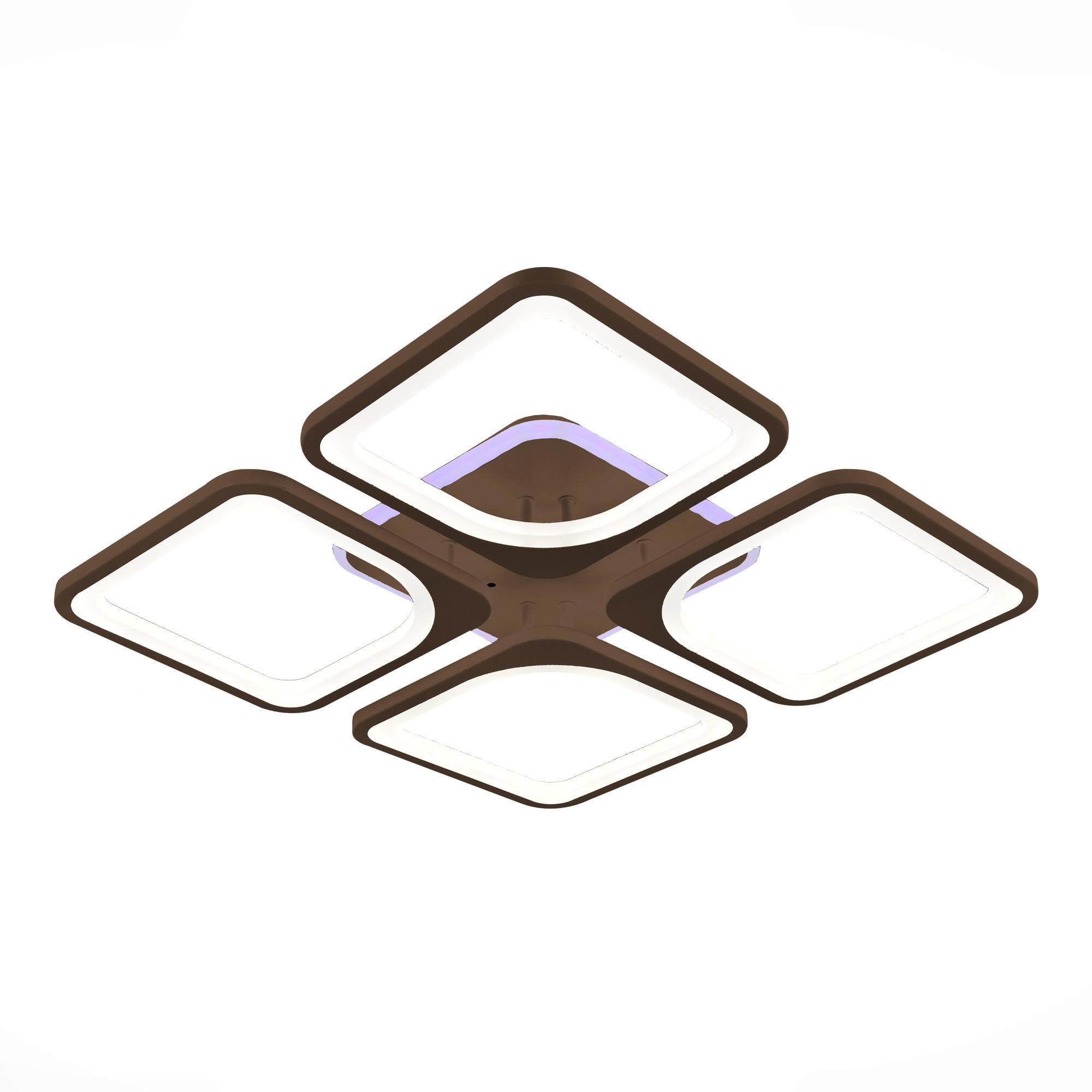 Изображение товара Люстра потолочная светодиодная ALMA LIGHT ALC00096BN-RGB-LED.4x136W 20 м² изменение цвета RGB цвет коричневый