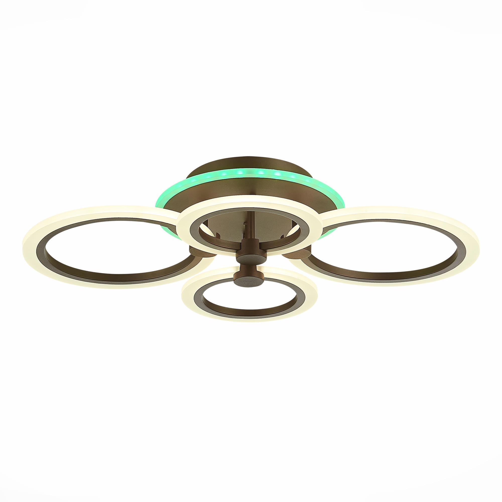 Изображение товара Люстра потолочная светодиодная ALMA LIGHT ALC00098BN-3000-6000K-LED.4x72W 12 м² изменение оттенков белого цвет коричневый