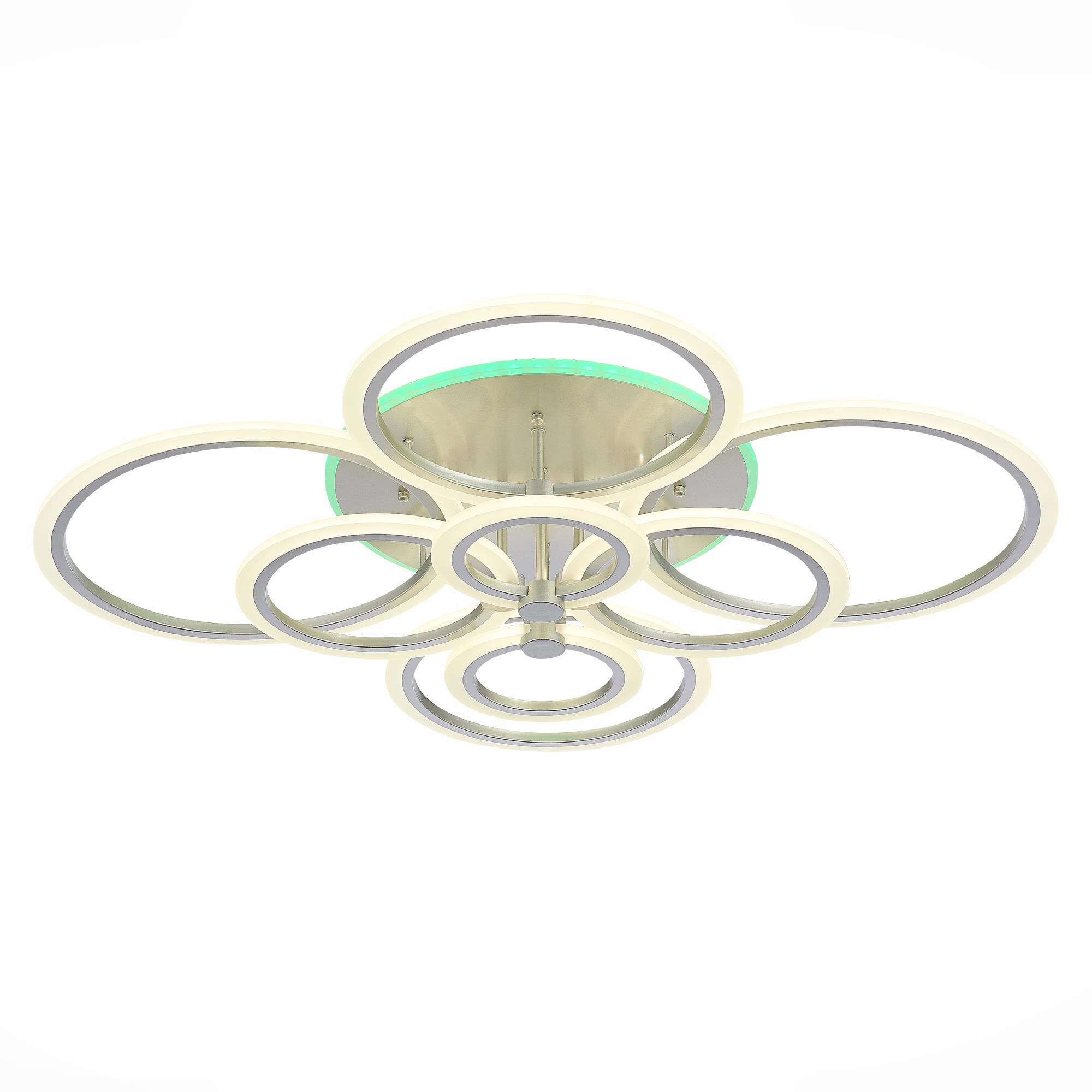 Изображение товара Люстра потолочная светодиодная ALMA LIGHT ALC00101SL-RGB-LED.8x212W 34 м² изменение цвета RGB цвет серый серебристый