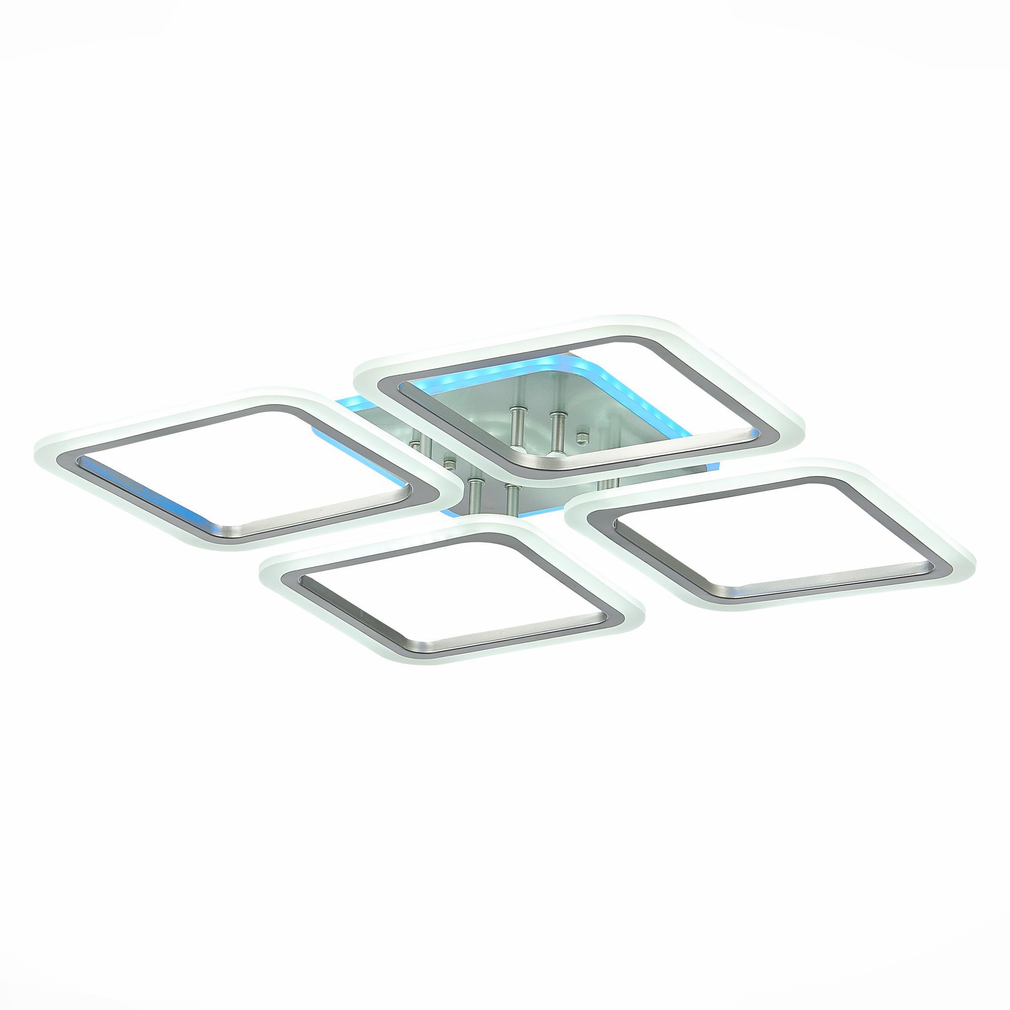 Изображение товара Люстра потолочная светодиодная ALMA LIGHT ALC00078SL-3000-6000K-LED.4x112W 18 м² изменение оттенков белого цвет серый серебристый
