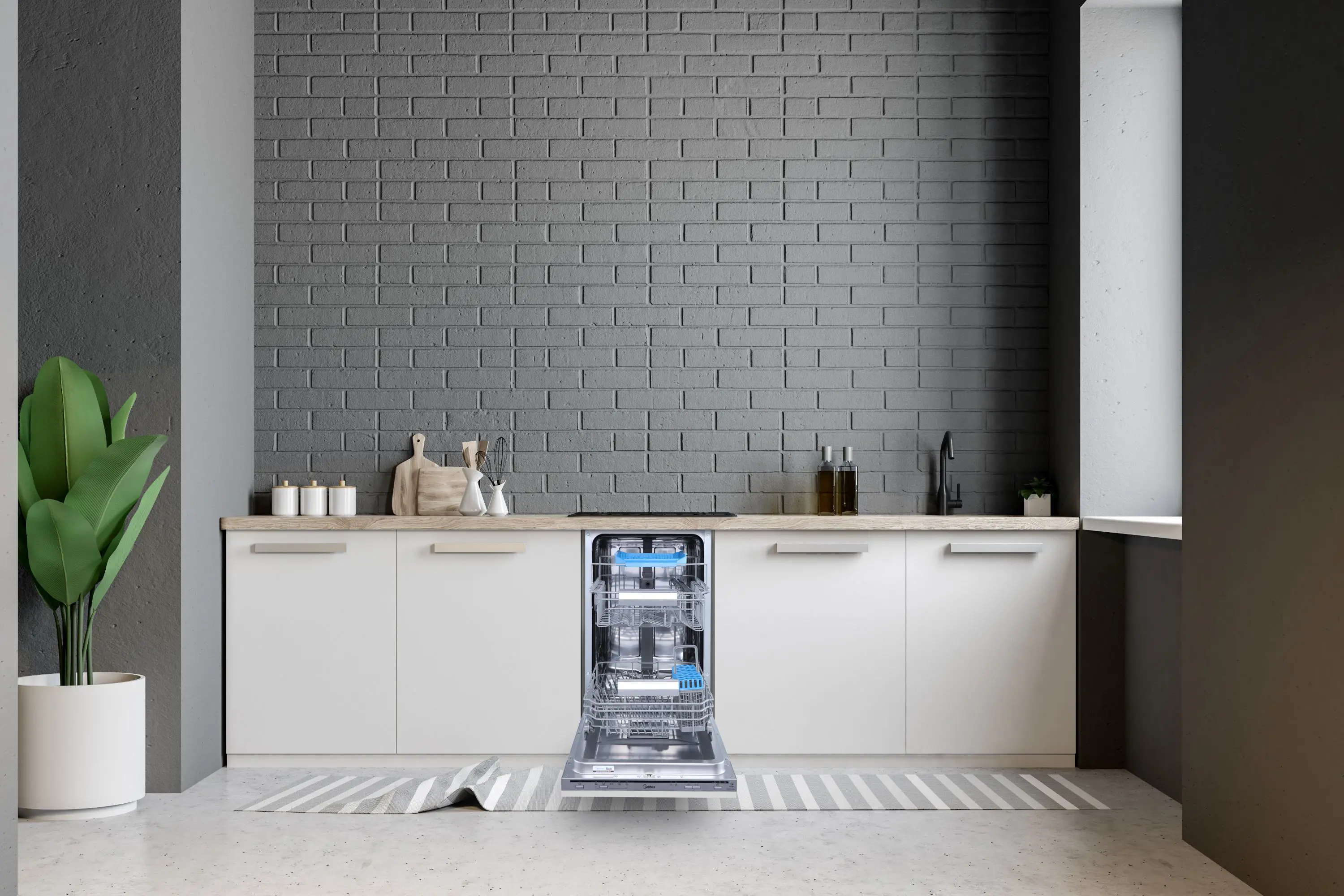 Встраиваемая посудомоечная машина Midea MID45S130i 45см 5 программ цвет серебристый - 11