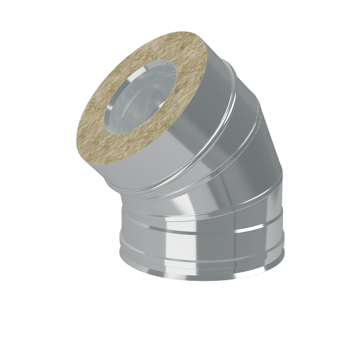 Изображение товара Отвод утеплённый Corax ф200x280 45 градусов для канализации и дымохода