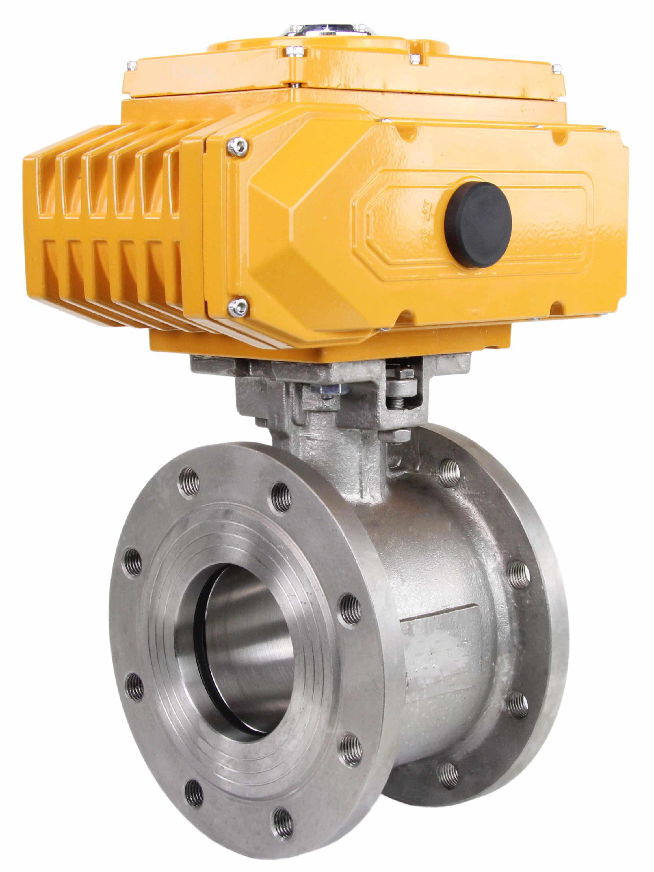 Изображение товара Кран шаровой с пневмоприводом DN.ru 4 дюйма 16 бар нержавеющая сталь