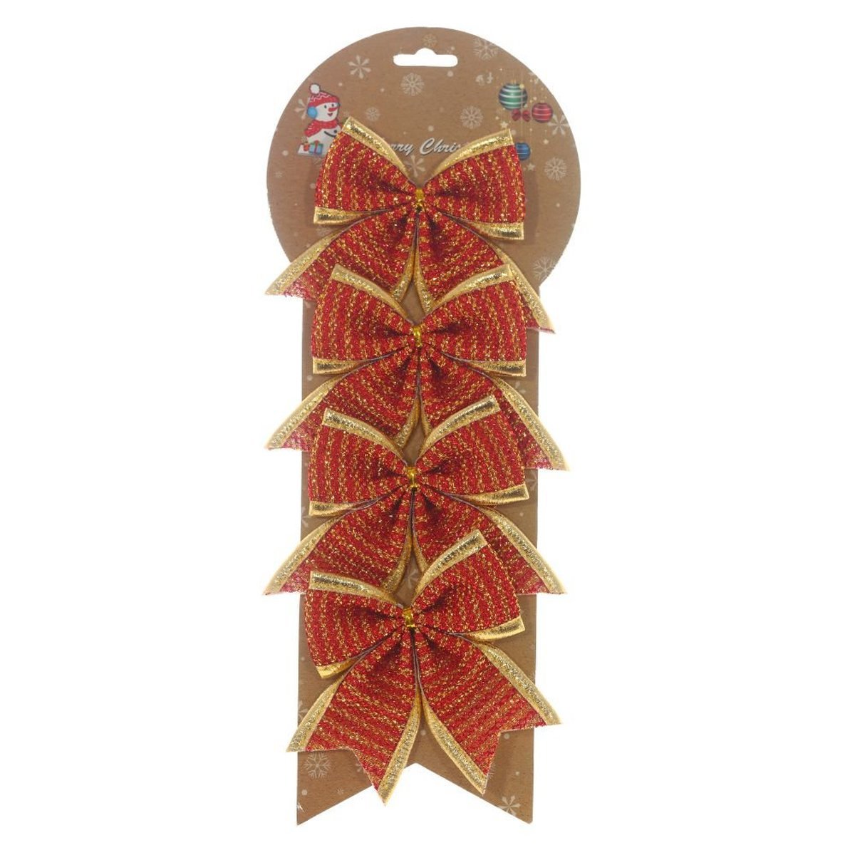 Изображение товара Декоративные банты 754258 1x9 см красные, 4 шт.