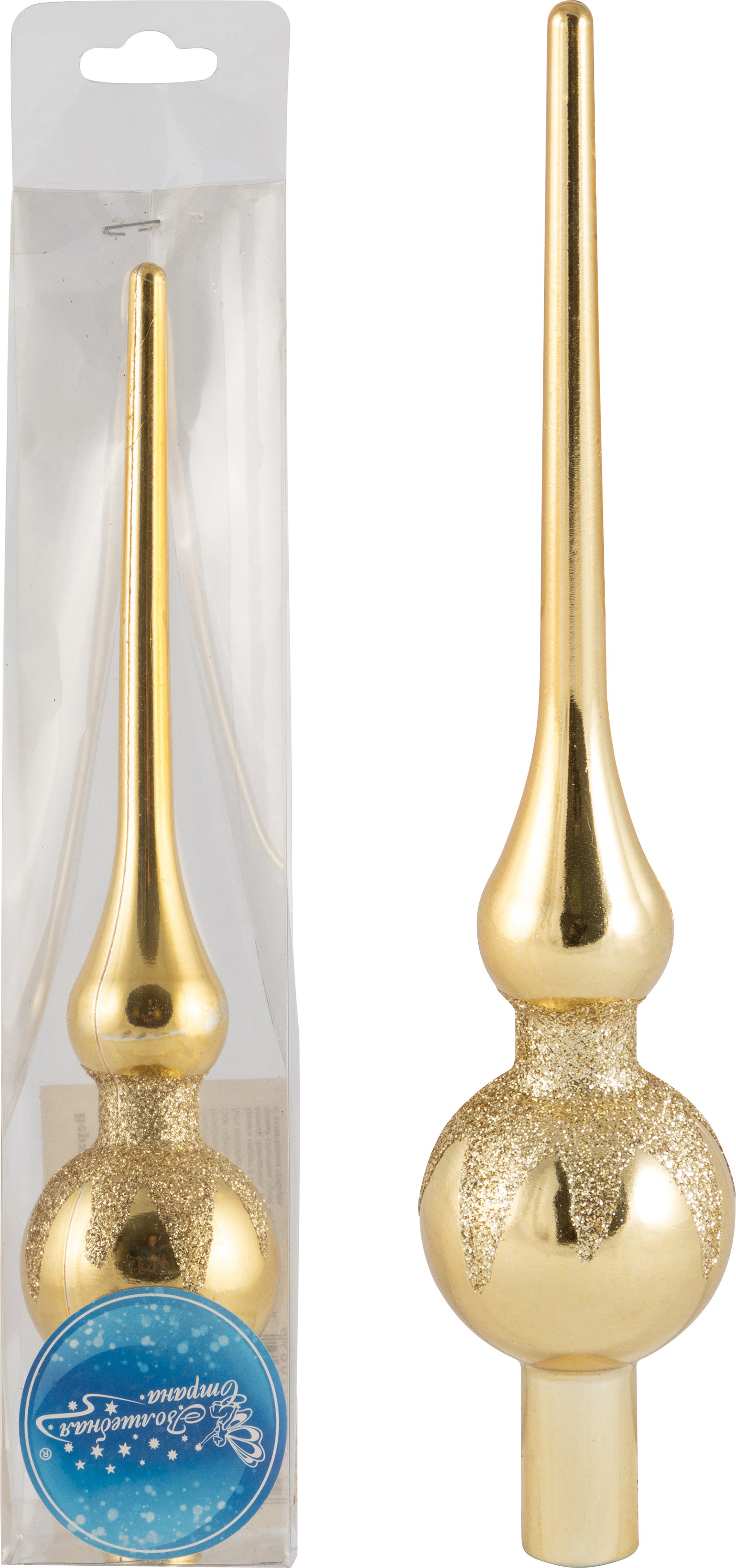 Изображение товара Верхушка на елку Волшебная страна Пика h 20 см жёлтый/золотой