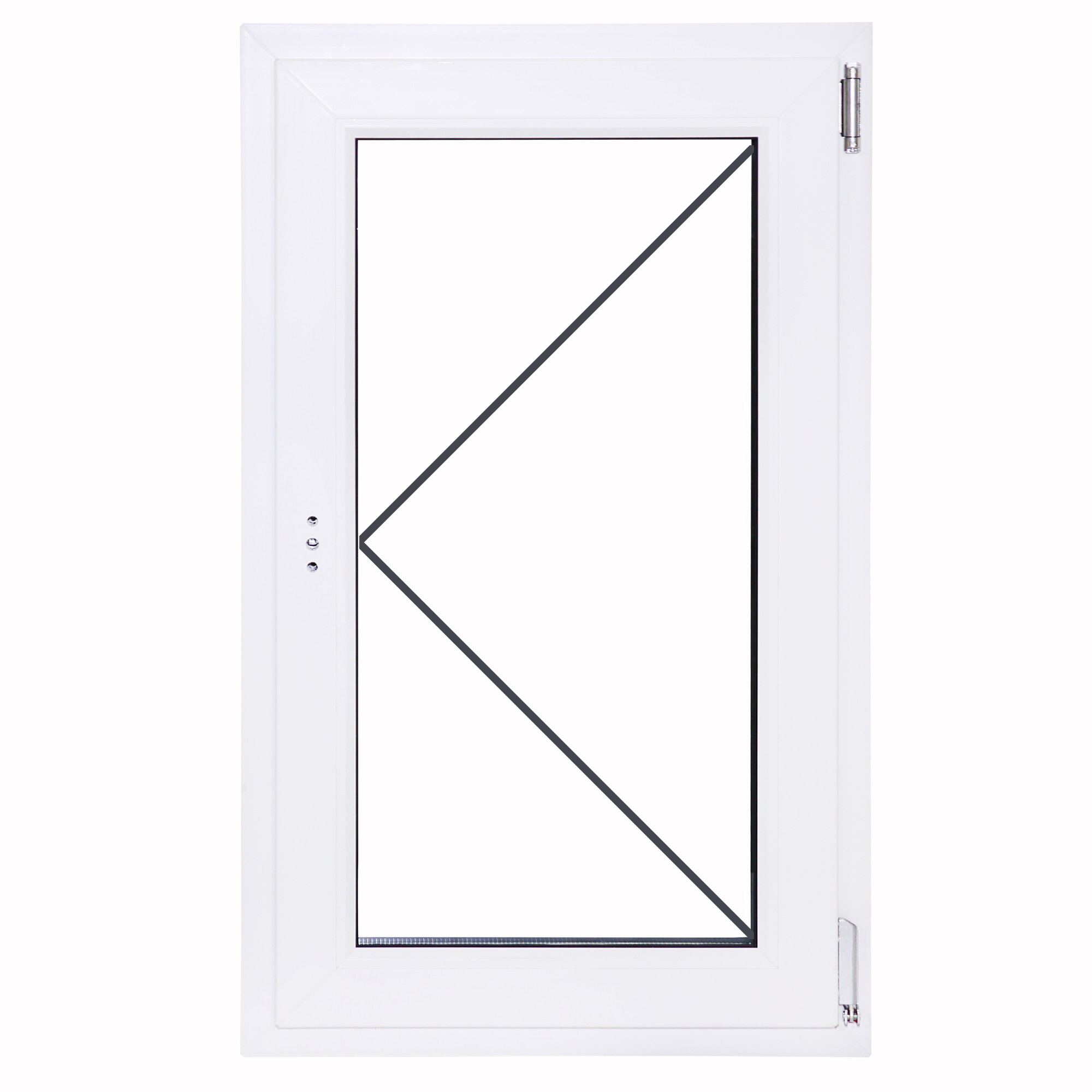 Изображение товара Окно пластиковое ПВХ Deceuninck одностворчатое 1000x600 мм (ВхШ) стекло 4 мм поворотное белый/белый