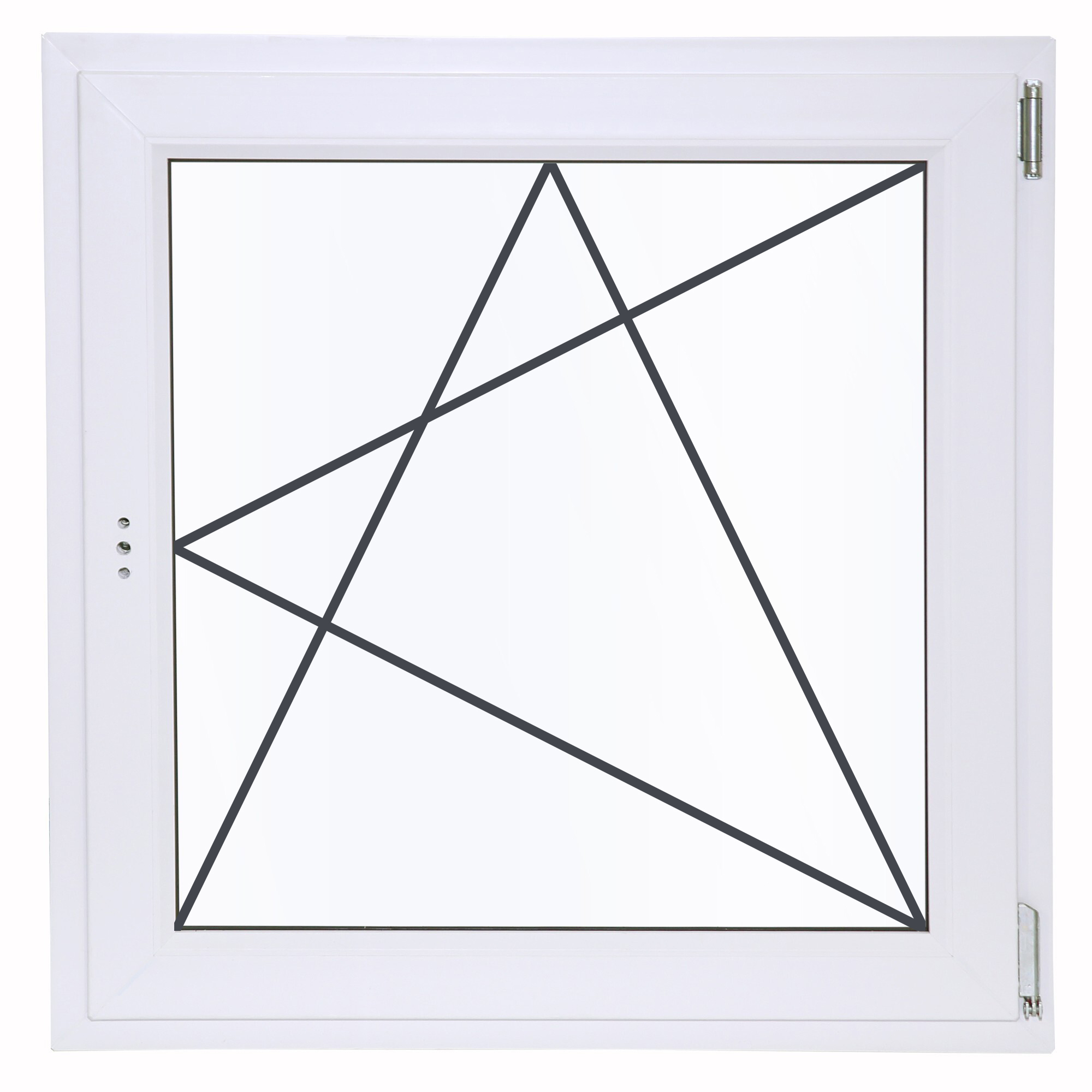 Изображение товара Окно пластиковое ПВХ Deceuninck одностворчатое 900x900 мм (ВхШ) правое двухкамерный стеклопакет белый