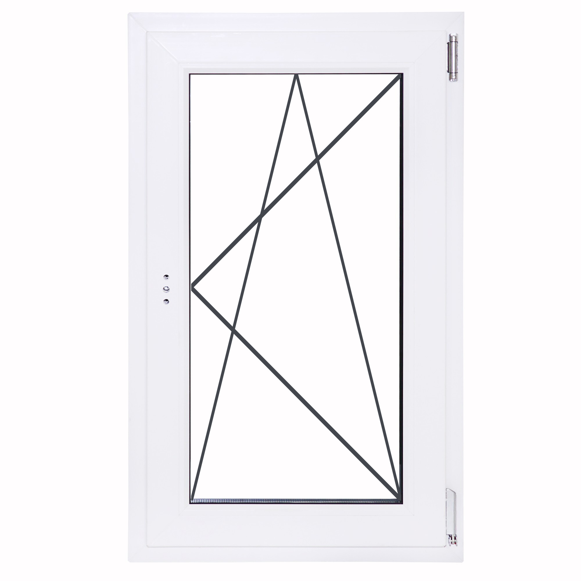 Изображение товара Окно ПВХ Deceuninck одностворчатое 90x60 правое, 2-камерный пакет