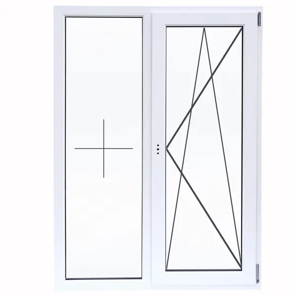 Окно пластиковое ПВХ Deceuninck двустворчатое 1440x1160 мм (ВxШ) двуxкамерный стеклопакет белый