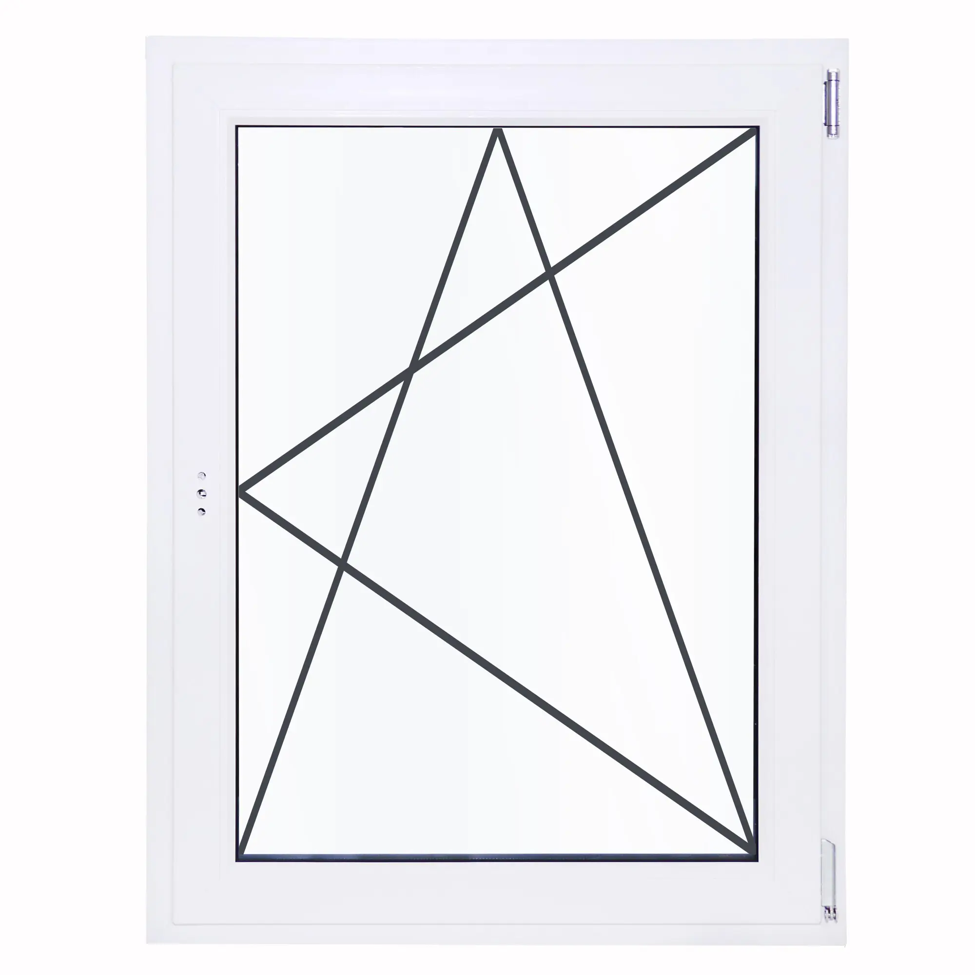 Окно пластиковое ПВХ VEKA одностворчатое 1270x800 мм (ВхШ) правое поворотно-откидное однокамерный стеклопакет белый/белый