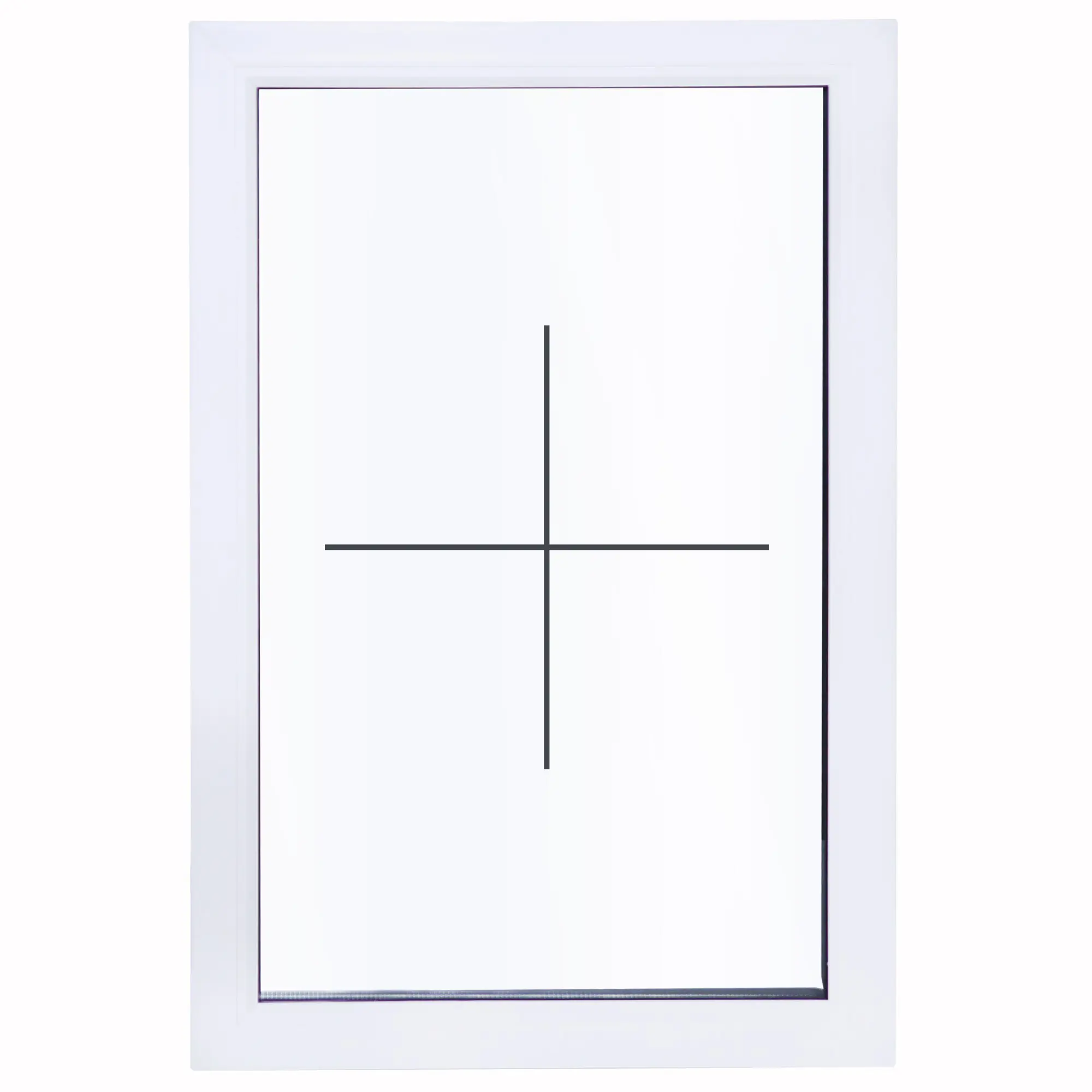 Окно пластиковое ПВХ VEKA глухое 870x600 мм (ВхШ) однокамерный стеклопакет белый/белый