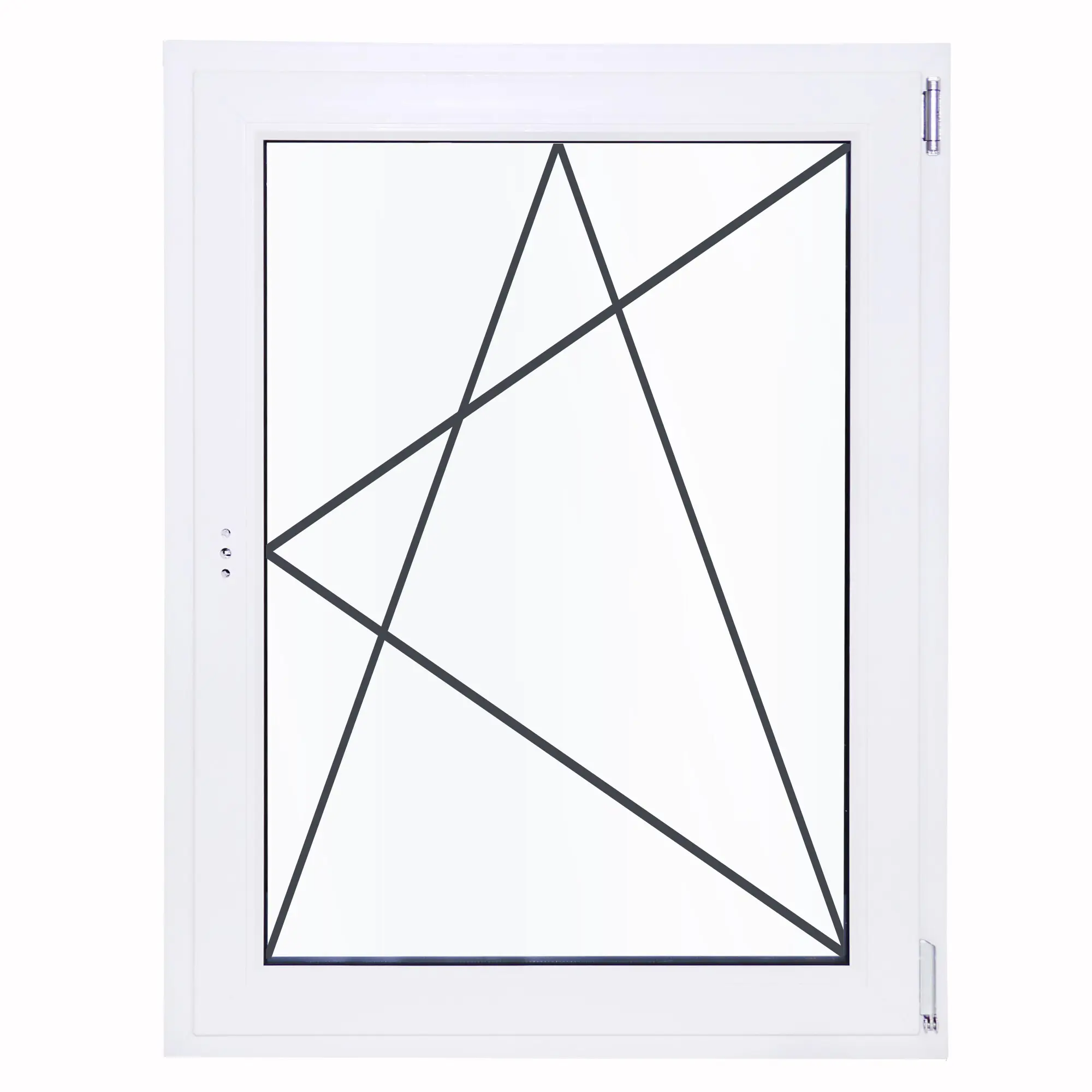 Окно пластиковое ПВХ VEKA одностворчатое 1200x800 мм (ВхШ) правое поворотно-откидное двухкамерный стеклопакет белый/белый