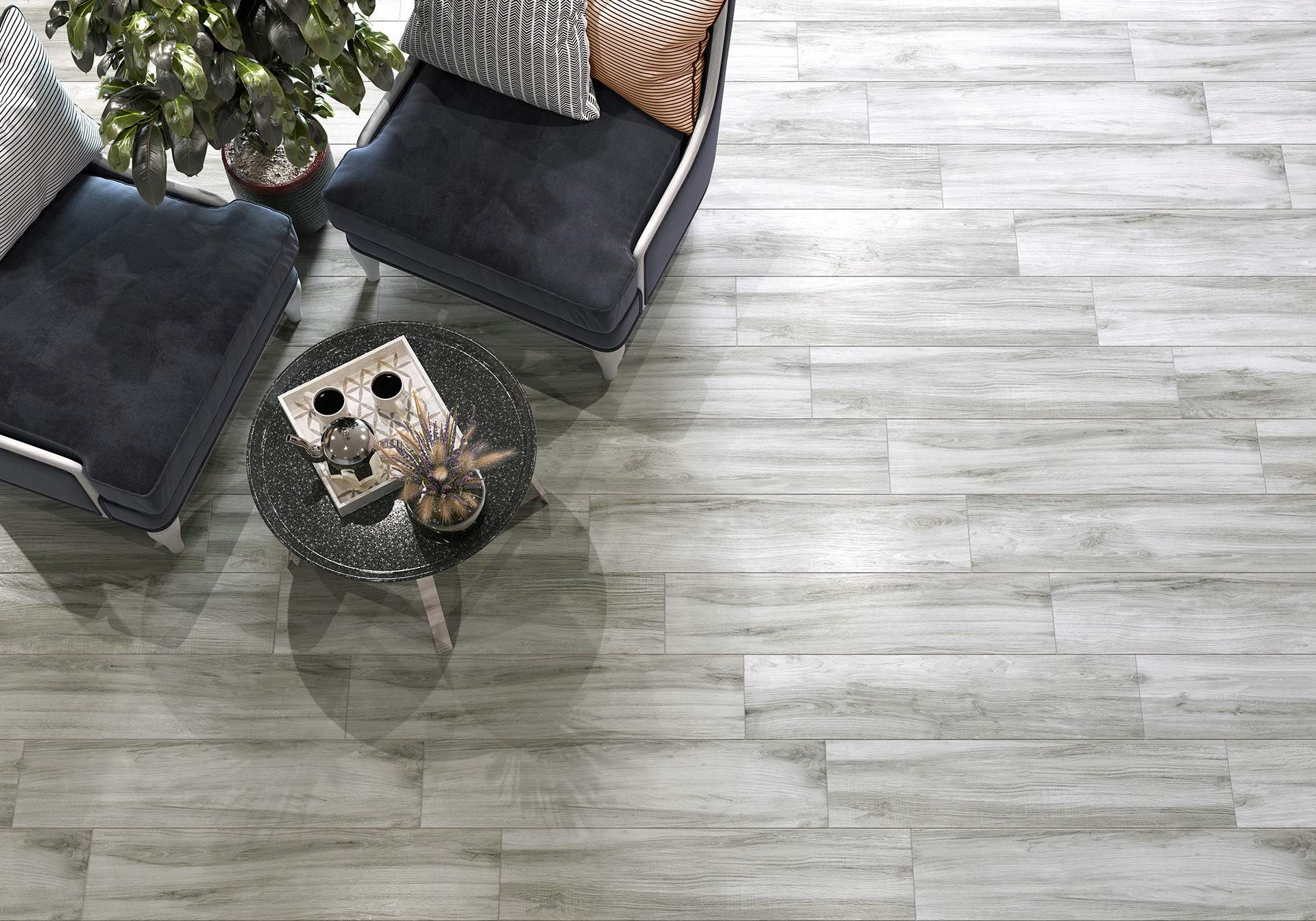 Изображение товара Керамогранит Alma Ceramica GFA92SNR07R 20x90 см серый серебристый