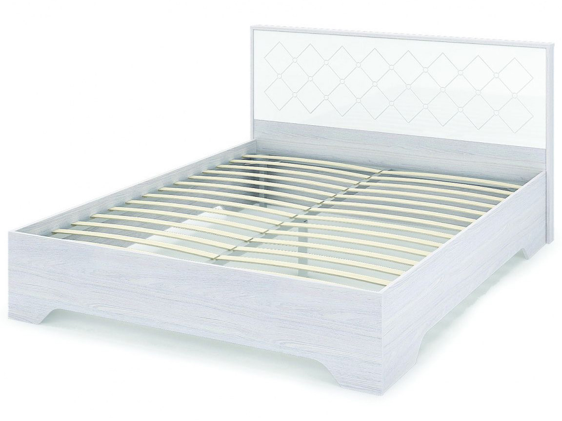 Изображение товара Кровать с ортопедом Стендмебель Сальма 168.2x97x213.6 см белый глянец Россия