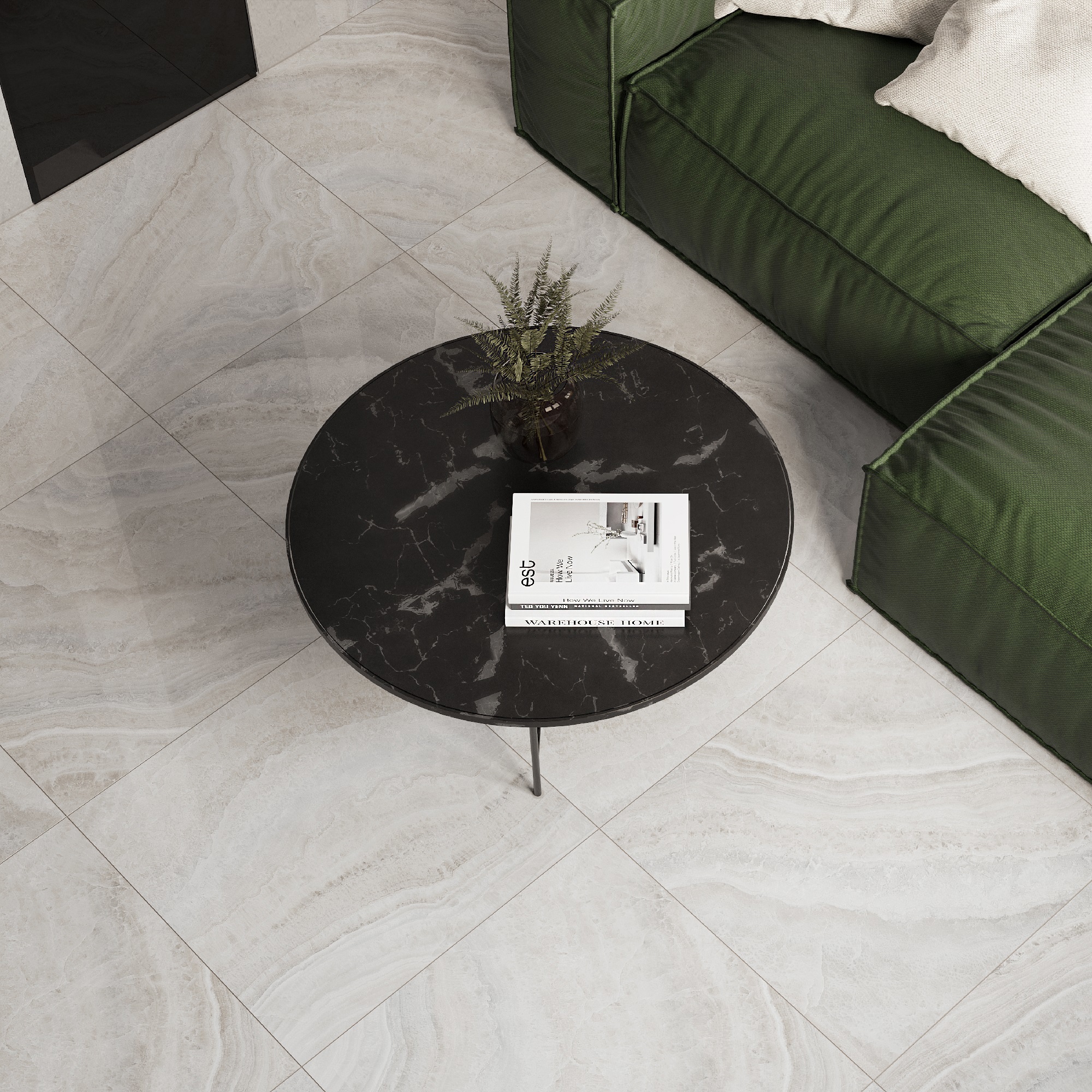 Изображение товара Керамогранит Onyx Rainbow 60x60 см белый для стен и пола