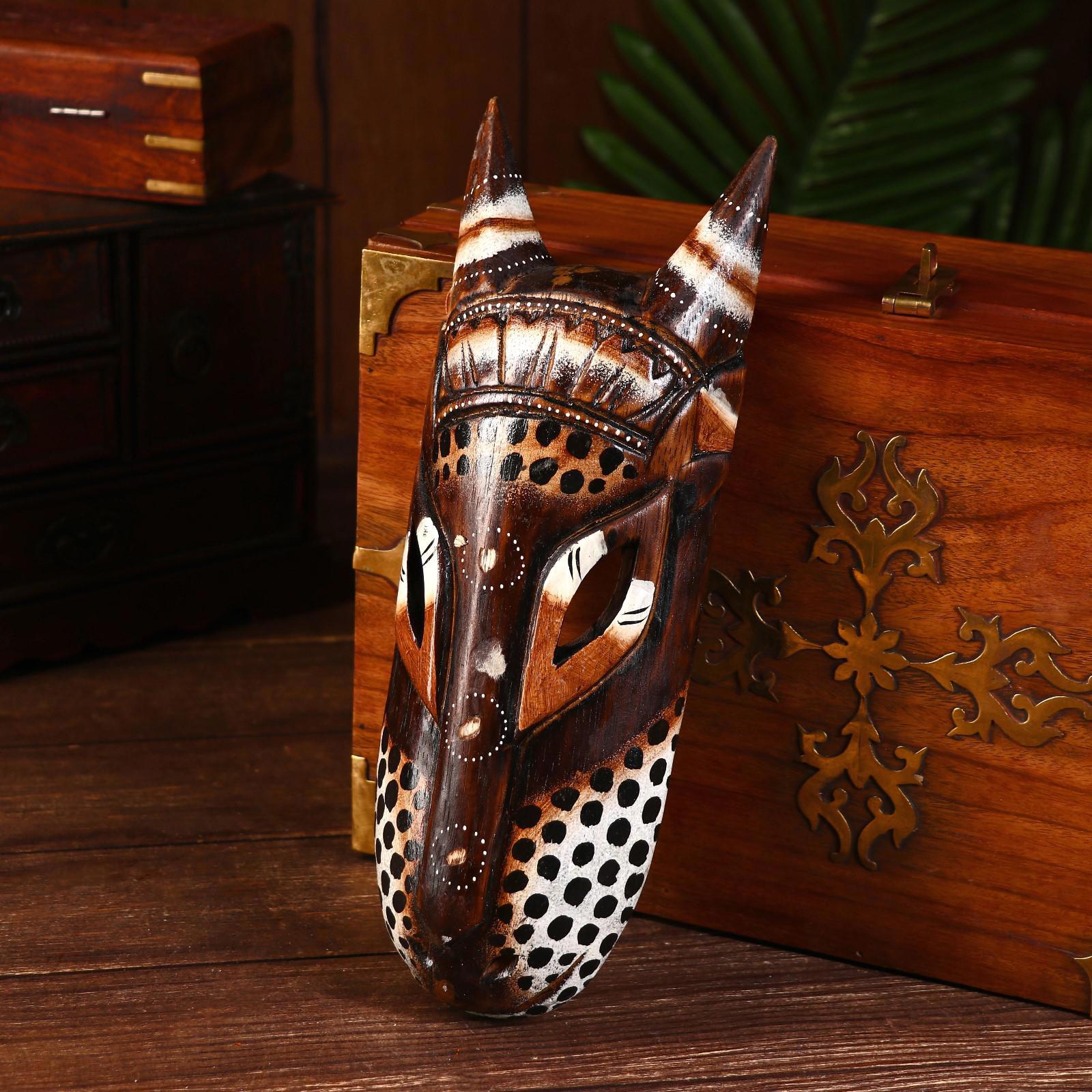 Изображение товара Панно-маска настенная Газель, 30x12x5 см, дерево