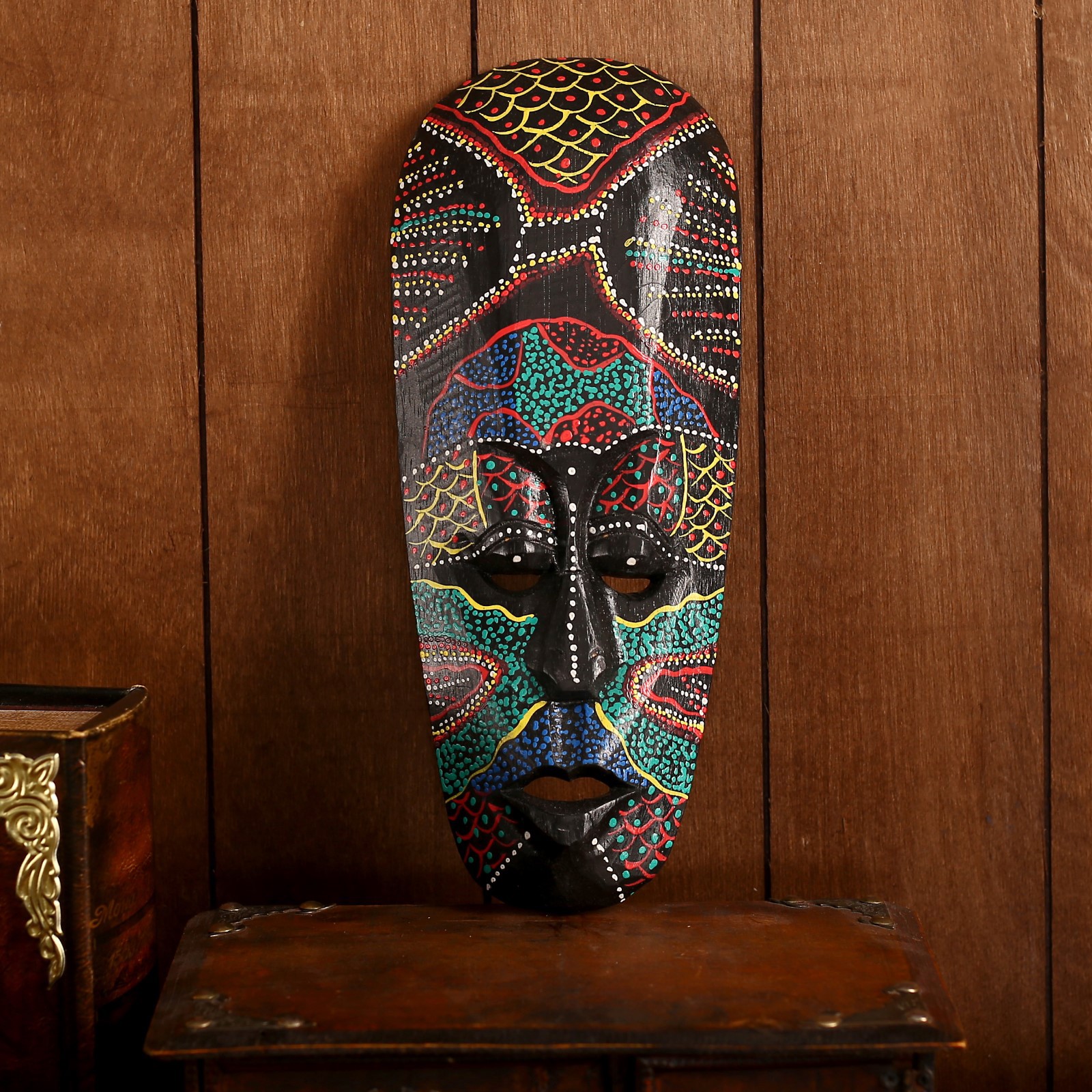 Изображение товара Панно-маска настенная "Цветной абориген" 30x4x12 см