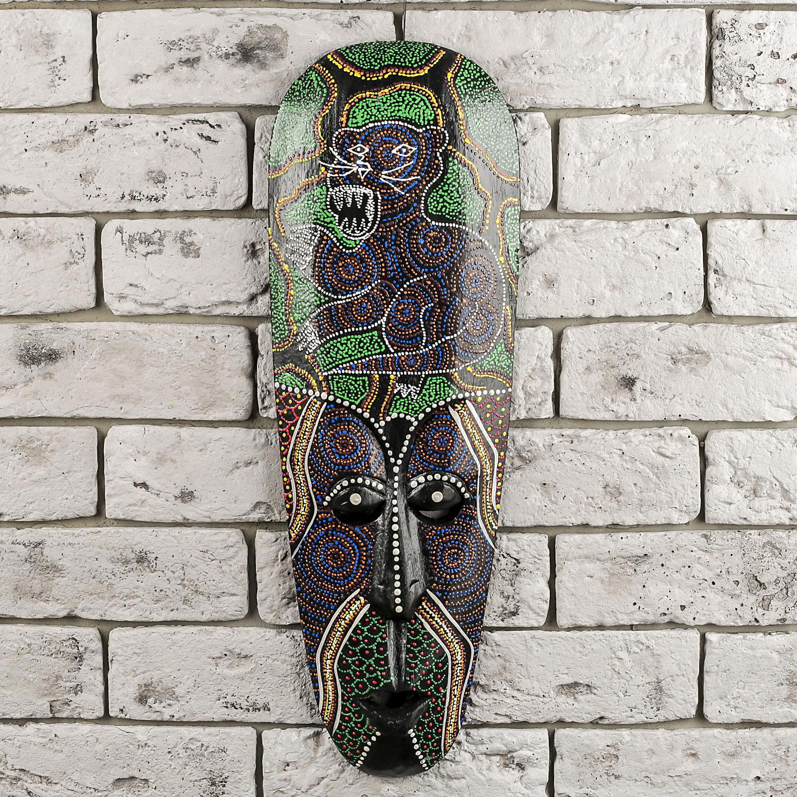 Изображение товара Панно-маска настенная "Цветной тигр" 50x4x16 см