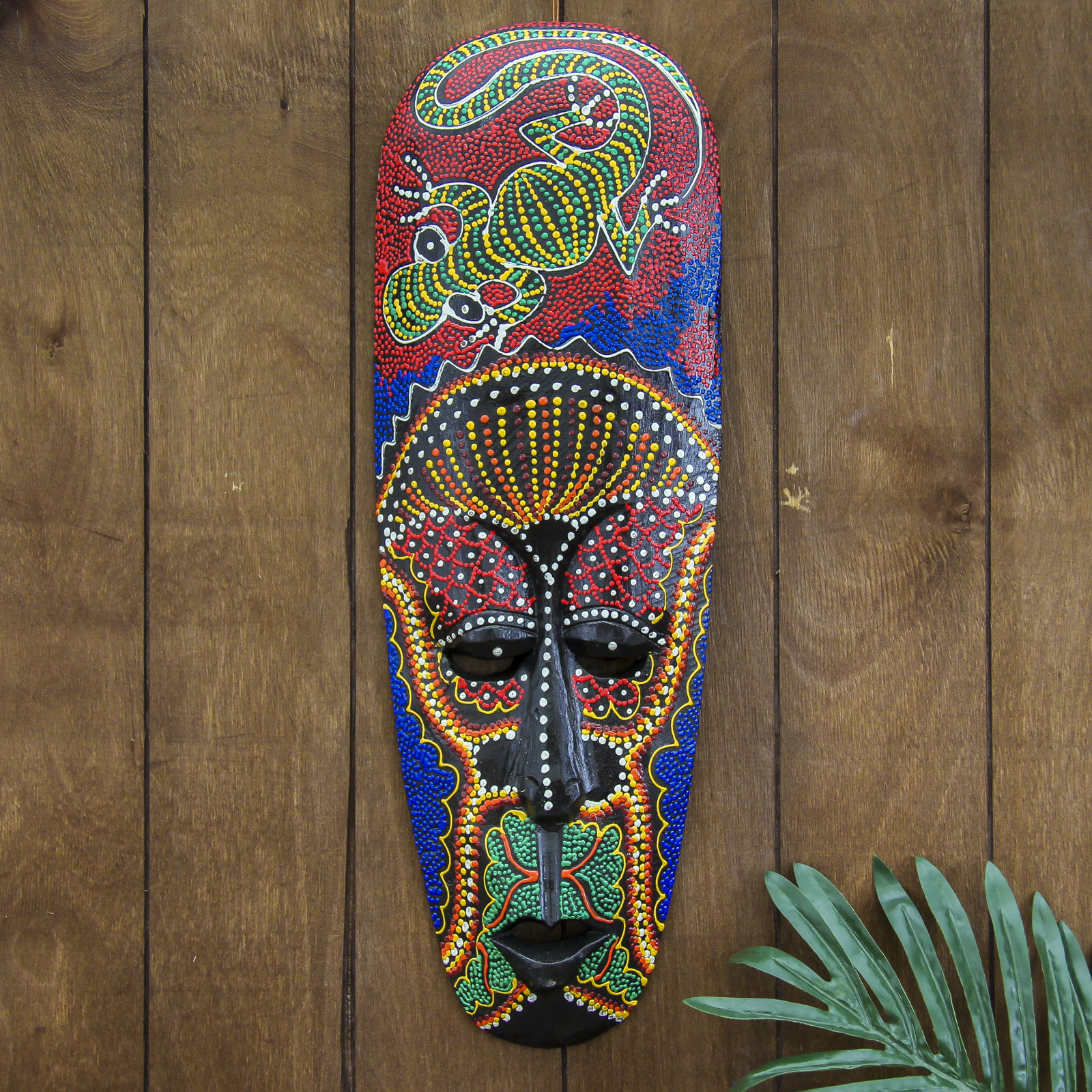 Изображение товара Панно-маска настенная "Абориген ящерица" дерево 3x12x50 см Изображение товара Панно-маска настенная "Абориген ящерица" дерево 3x12x50 см