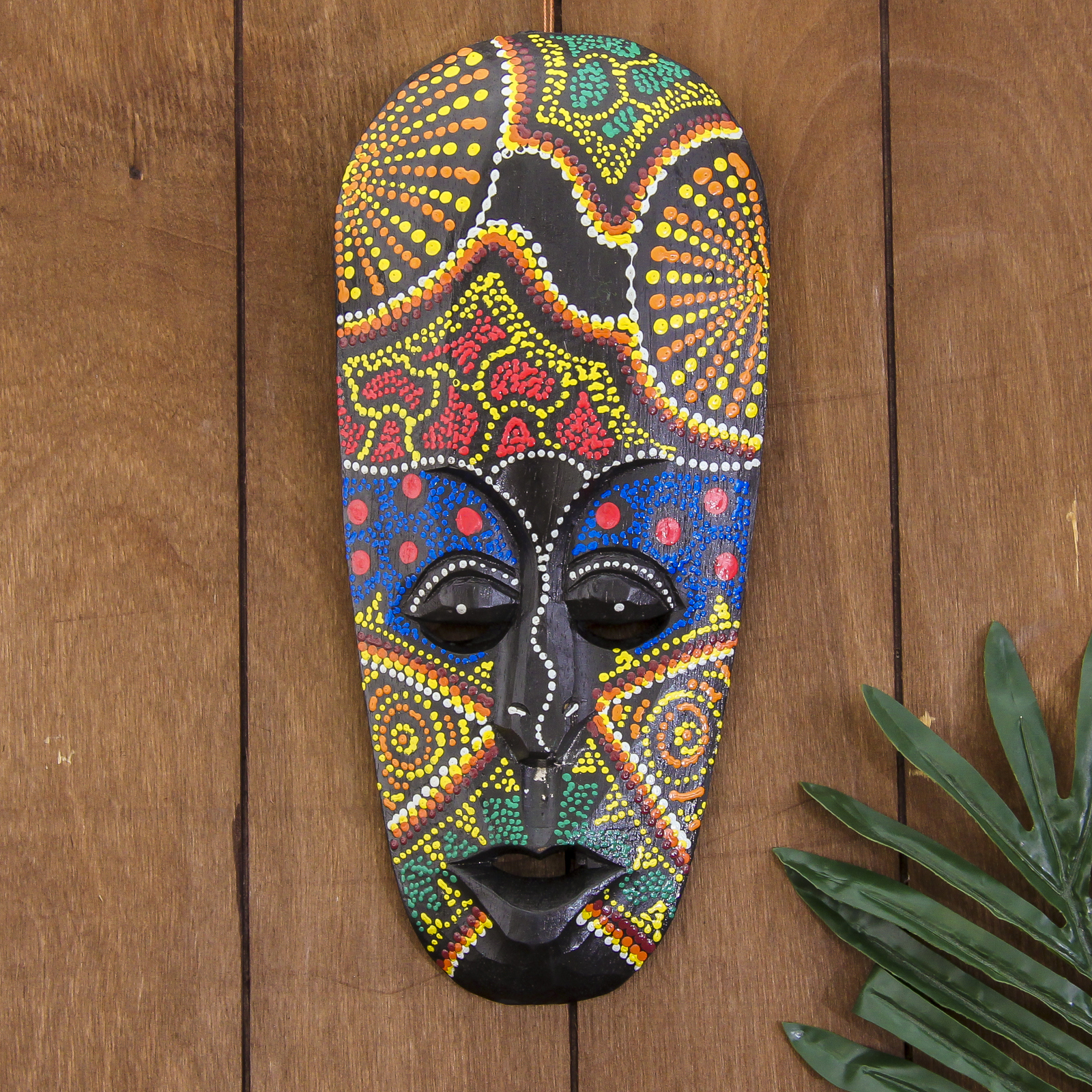 Изображение товара Панно-маска настенная СIMALAND Краски дерево 3x12x30 см