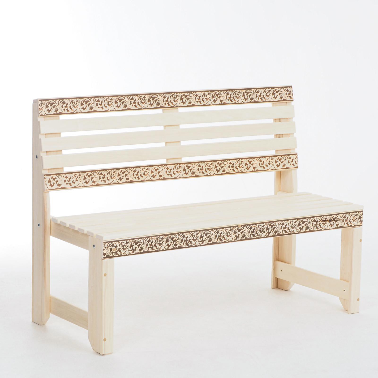 Изображение товара Скамья Добропаровъ 7117666 из липы для бани разборная 120x86x54 см