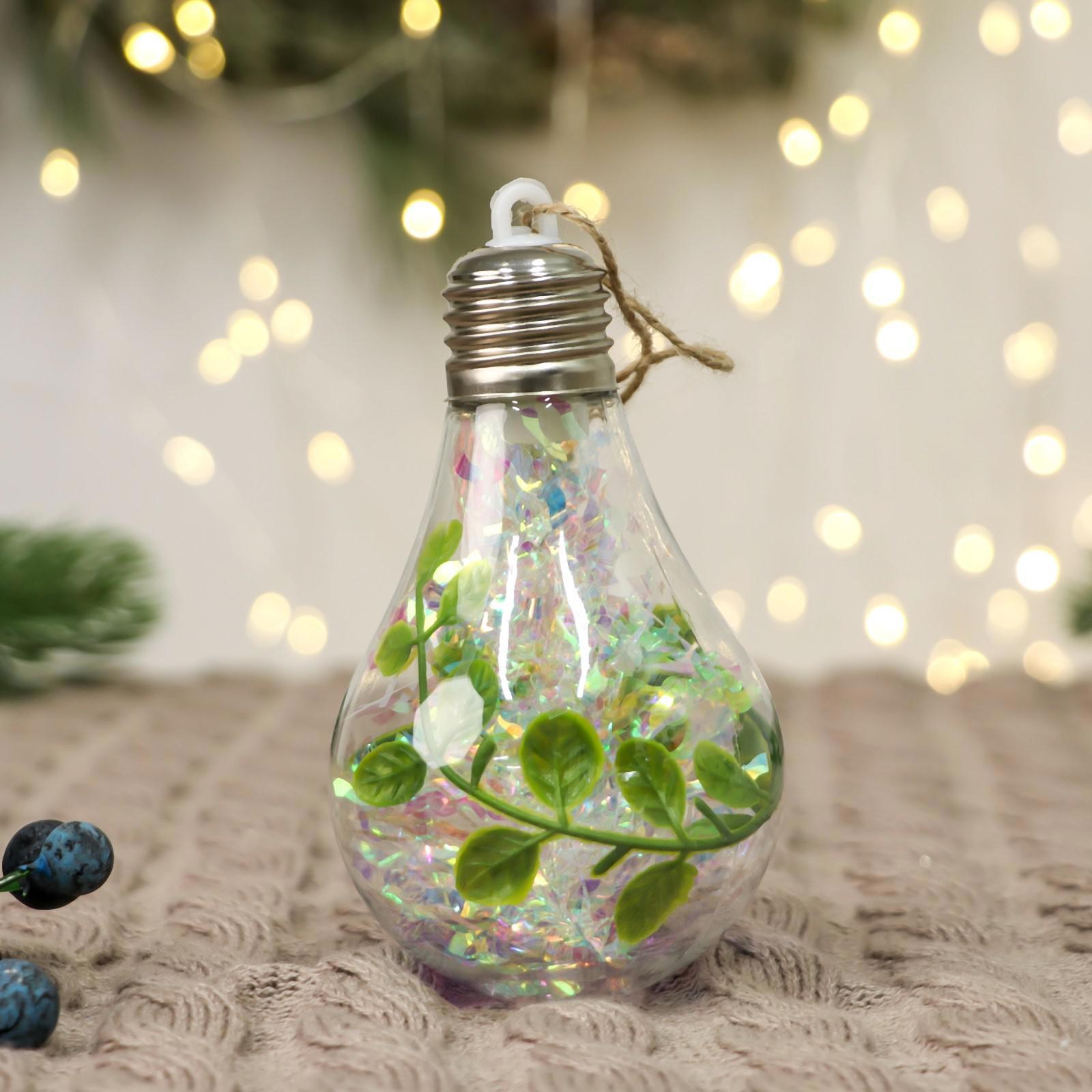 Изображение товара Елочная игрушка Пора чудес Зимнее волшебство 9х7 см светящаяся зелёная