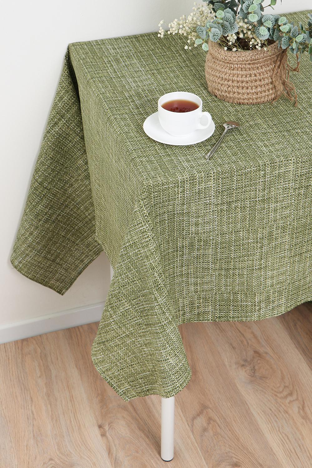Скатерть на стол Lizzy Home SKATROG150150/зеленый, квадратная, 150x150 ...