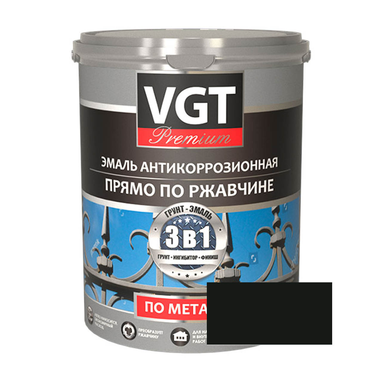 Изображение товара Эмаль VGT 27548 цвет черный 1 кг