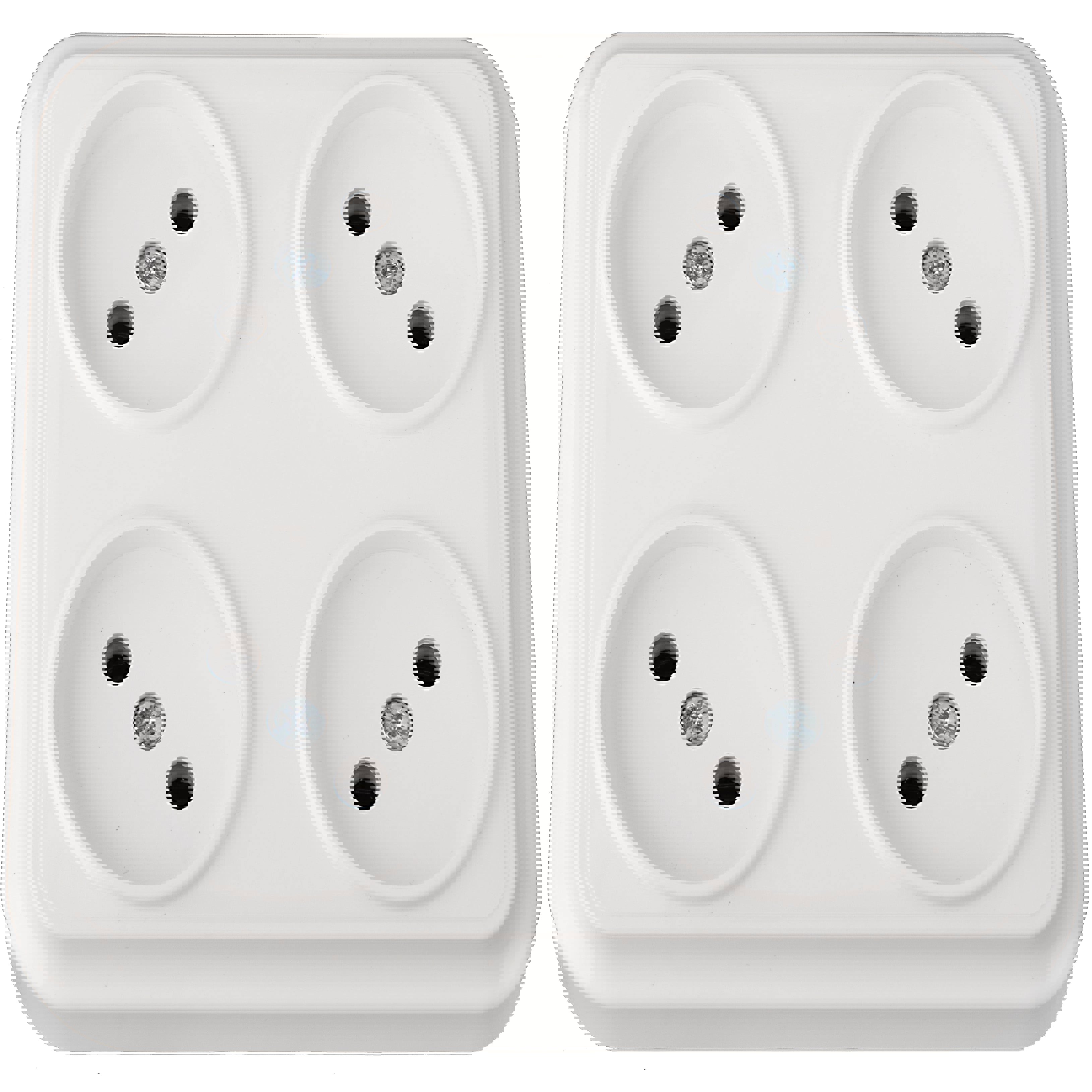 Изображение товара Розетка четверная накладная Bylectrica Вариант РА16-0191 цвет белый