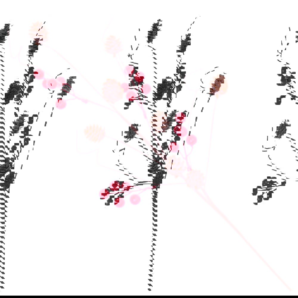 Изображение товара Новогоднее украшение Ветка 5x65x31 см цвет красный