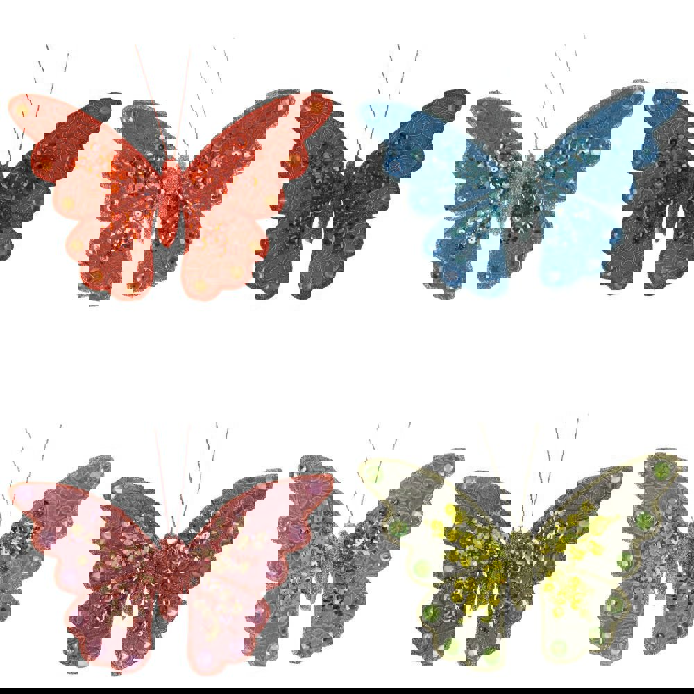 Изображение товара Новогоднее украшение Бабочка 15x2.5x19 см цвет разноцветный