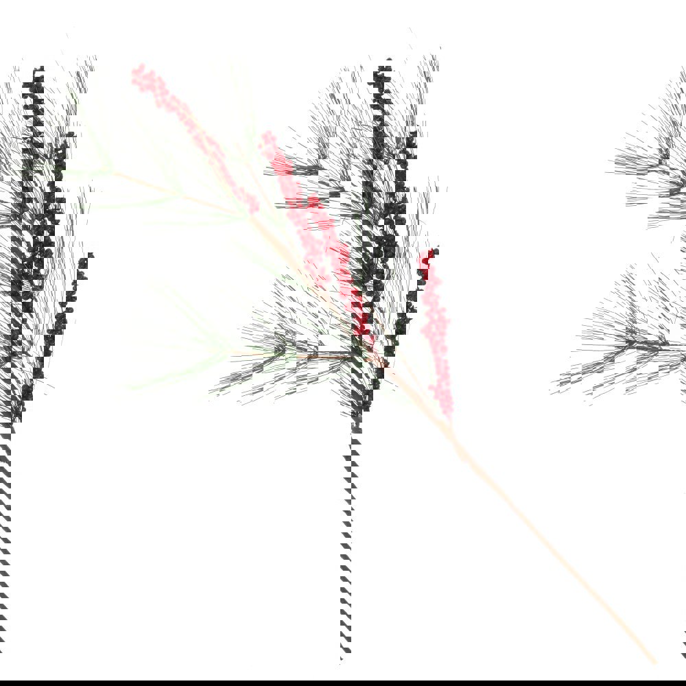 Изображение товара Новогоднее украшение Ветка 3x80x15 см цвет красный