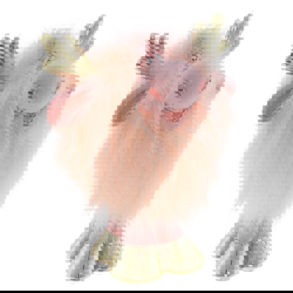 Изображение товара Новогоднее украшение Олень 16x24x20 см розовое из ПВХ