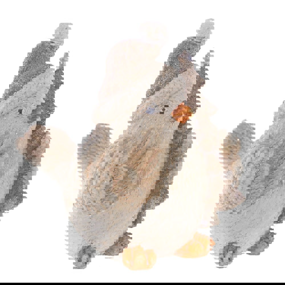 Изображение товара Новогоднее украшение Птичка 13x12x9.5 см бежевое для зимних праздников