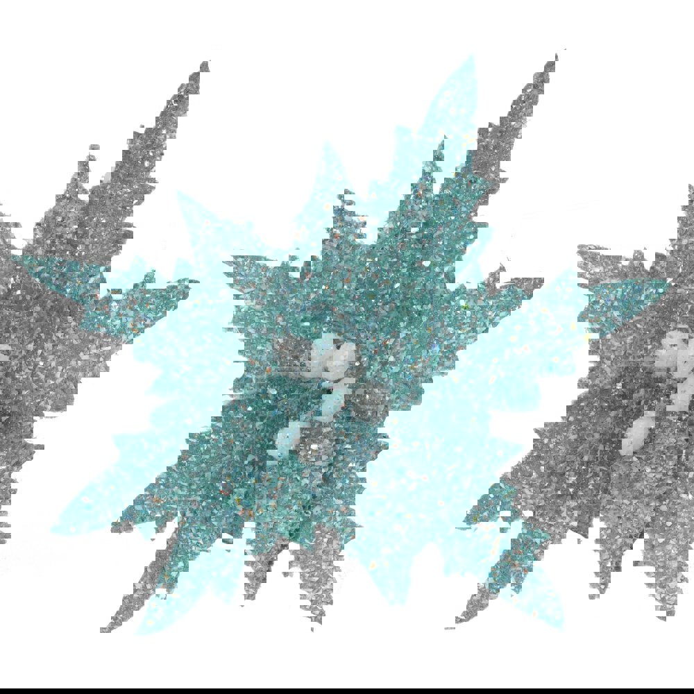 Изображение товара Новогоднее украшение 764837 22x27 см голубое для елки праздничный декор