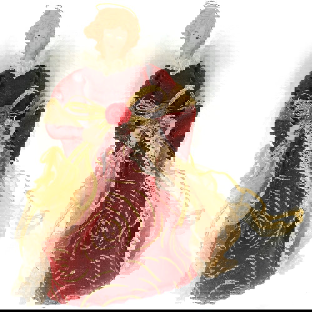 Изображение товара Новогоднее украшение Фея Jiangsu Holly Everlasting Inc 9x18x18 см цвет бордовый