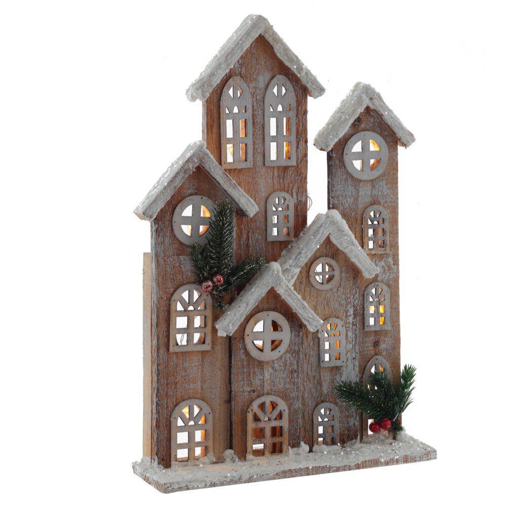 Изображение товара Новогоднее украшение Дом с подсветкой 8x42x27.5 см для создания праздничной атмосферы