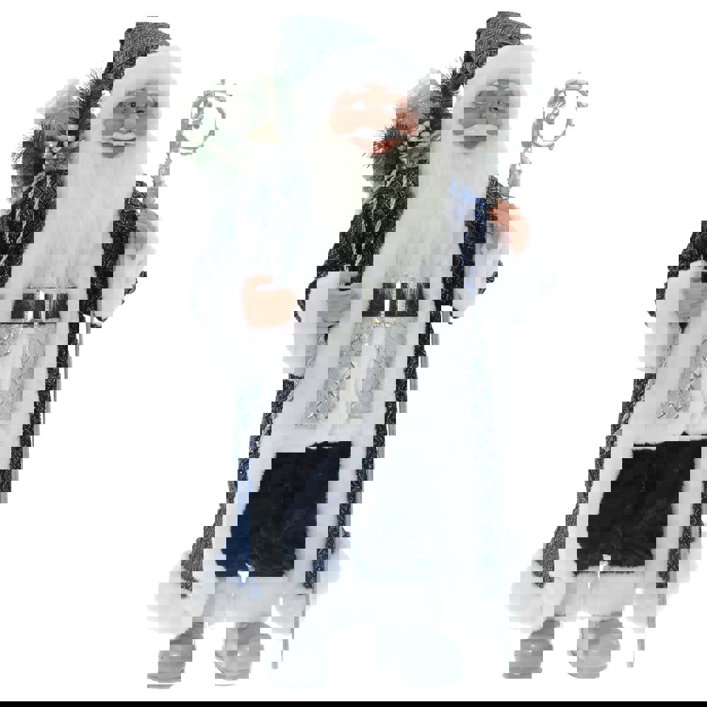 Изображение товара Новогоднее украшение Дед Мороз Jiangsu Holly Everlasting Inc 24x64x35 см цвет синий