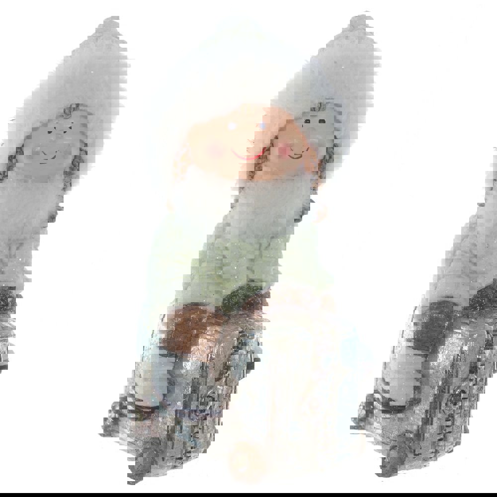 Изображение товара Новогоднее украшение Ребенок 8x18x9.5 см цвет зеленый/сливочный