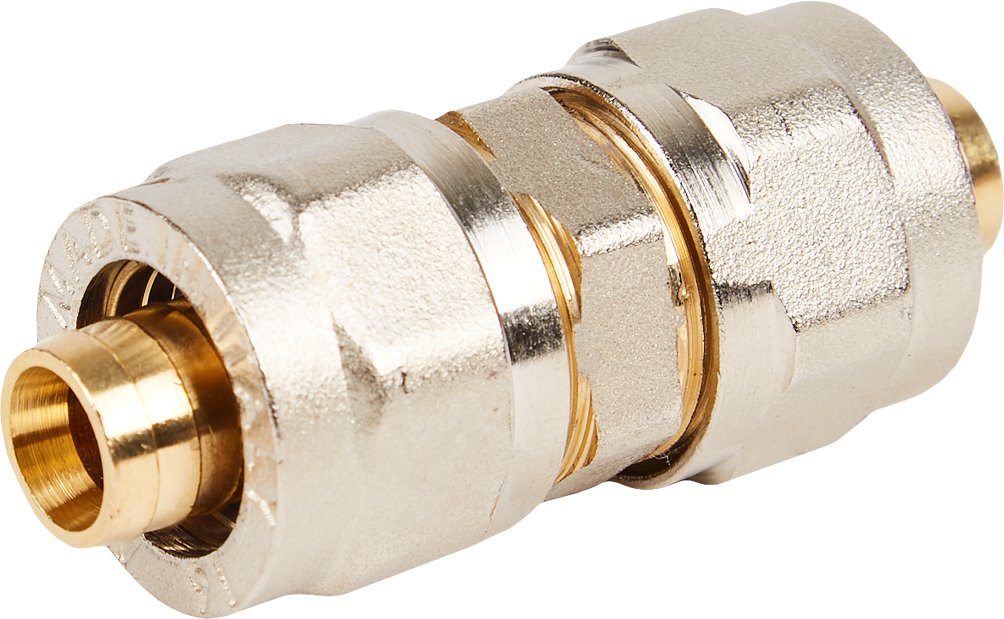 Изображение товара Муфта соединительная обжимная латунная 16x16 мм для систем отопления и водоснабжения