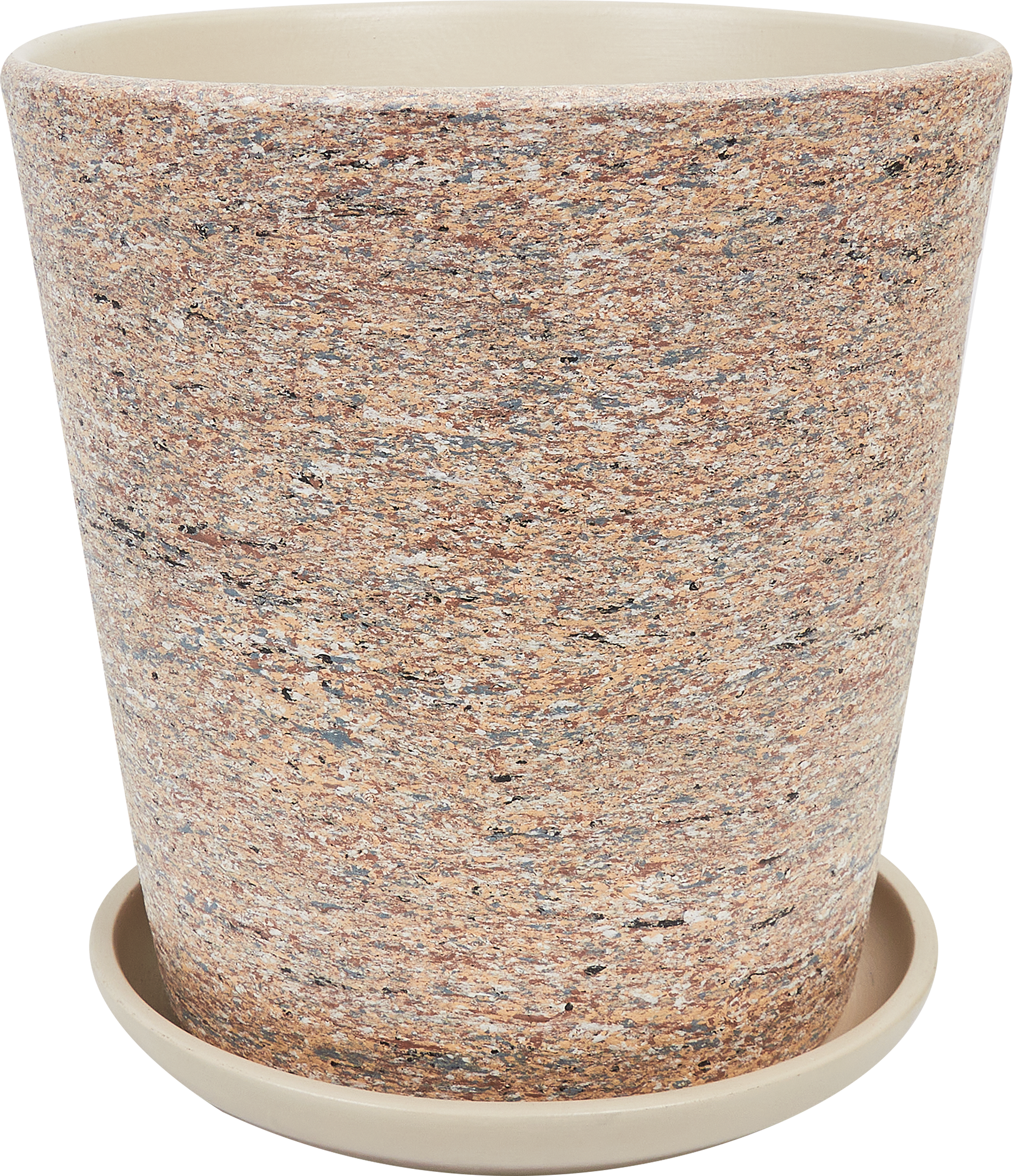 Горшок цветочный «Лунный камень» №6, ø26 см, 9.4 л, керамика, цвет бежевый