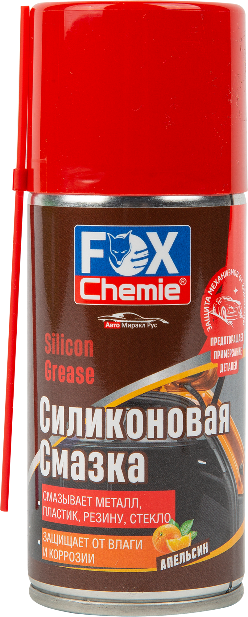 Изображение товара Силиконовая смазка Fox Chemie 210 мл для защиты и смазки деталей автомобиля и бытовых элементов