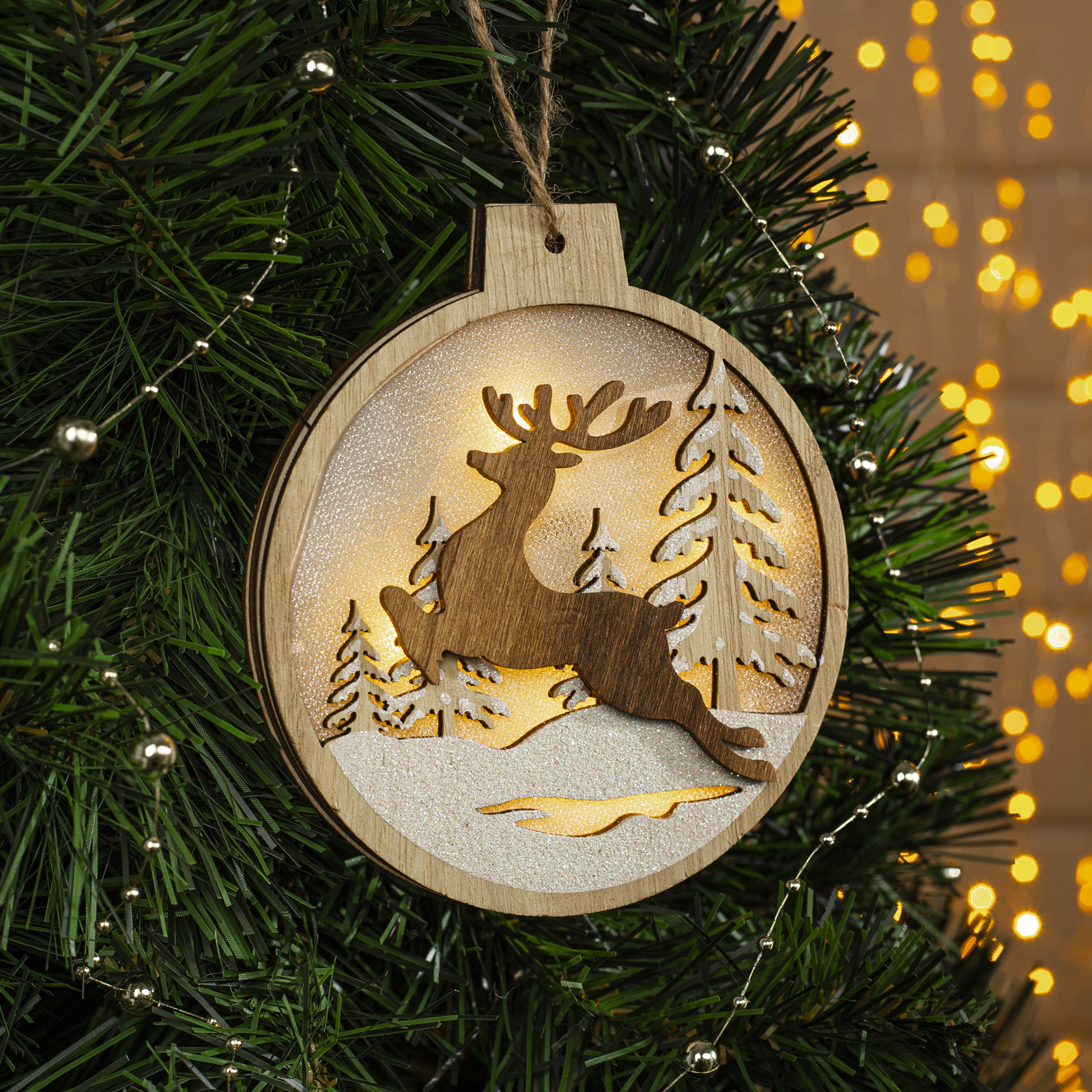 Изображение товара Ёлочная световая игрушка Fnb-084 LUAZON LIGHTING для новогоднего декора 13 см