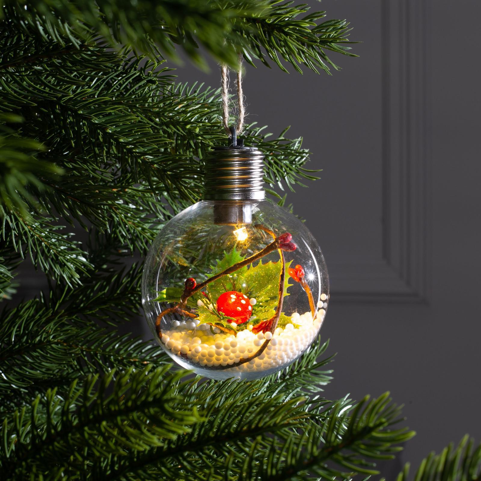 Изображение товара Елочный шар Luazon lighting 4357253 Isnl-072 8 см металл, пластик бесцветный/прозрачный